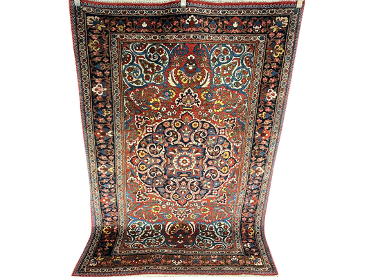 Handgeknüpfter Perser Teppich – Bachtiar Art Deco Naturfarben 208x138cm