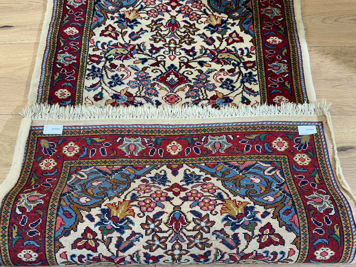 Orientteppich handgeknüpft Sarough 118x64 cm