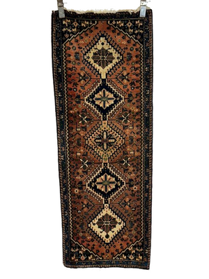 Orientteppich handgeknüpft Gaschgai 155x57 cm
