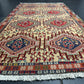Handgeknüpfter Perser Teppich – Kazak Sumack Art Deco Naturfarben 186x113cm