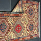 Handgeknüpfter Perser Teppich – Kazak Sumack Art Deco Naturfarben 186x113cm