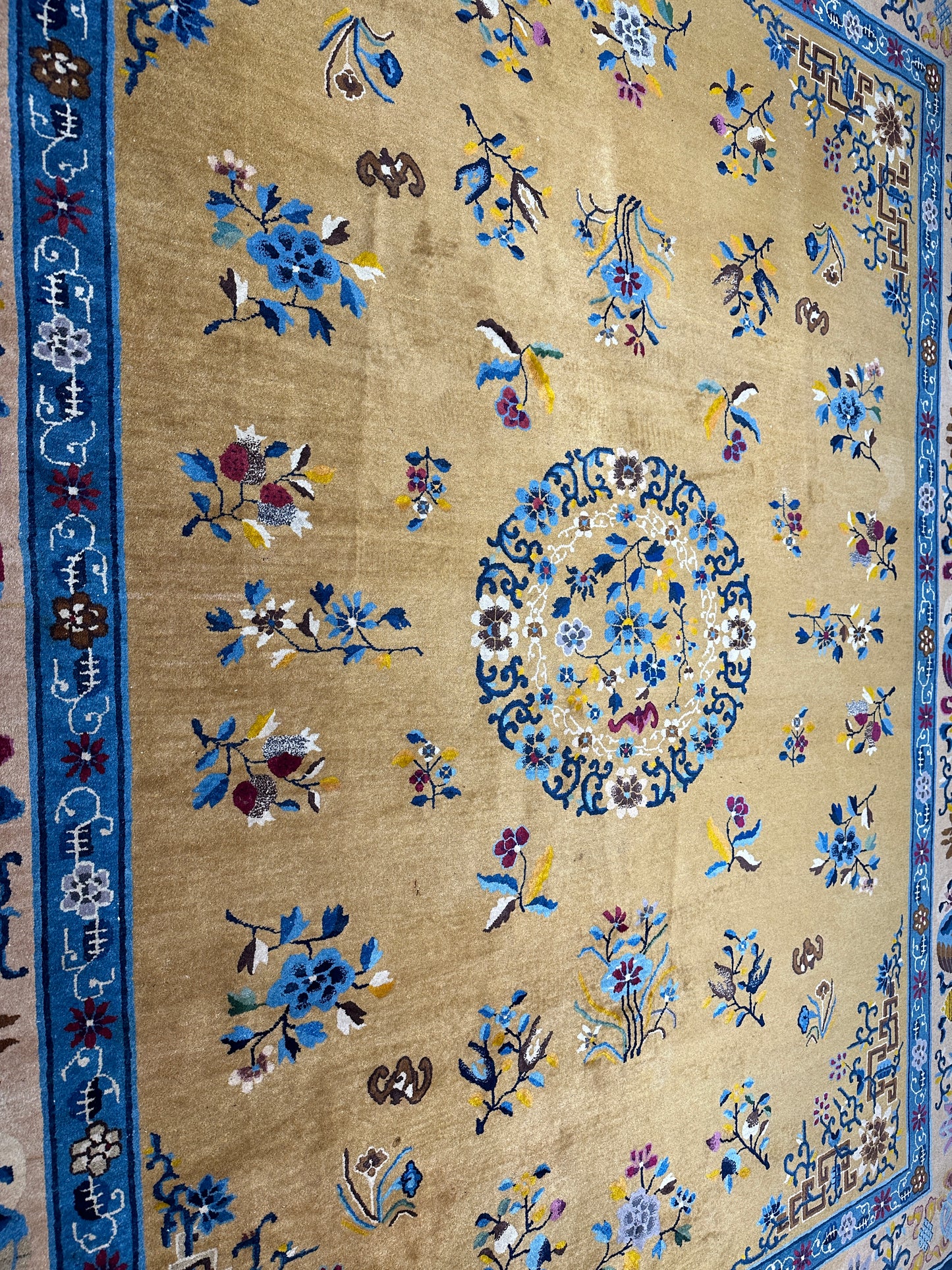 Antiker Handgeknüpfter Orientteppich - China Art Deco Deco Peking 390x303 cm