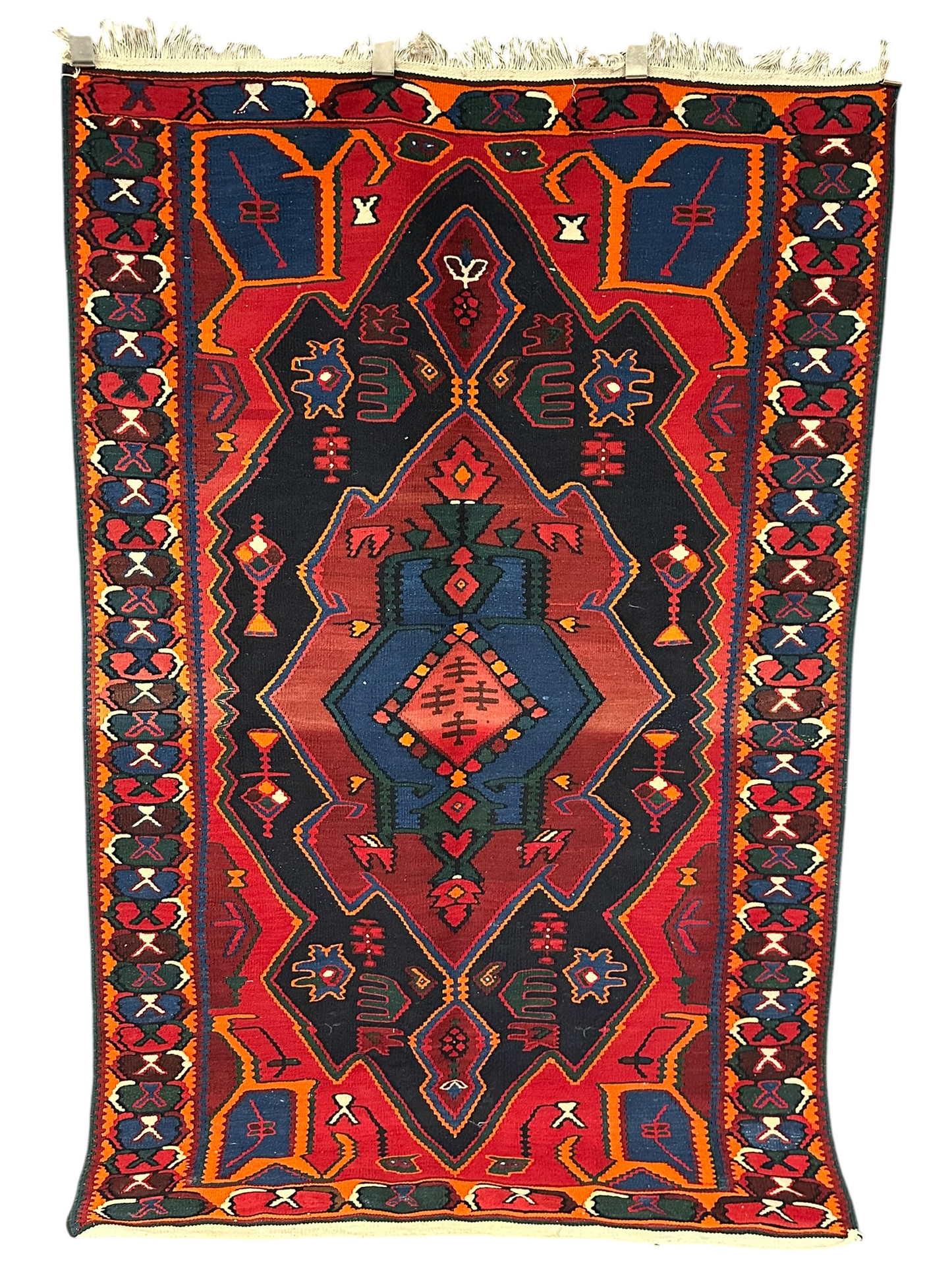 Handgeknüpfter Kelim Teppich – Antik Naturfarben Sehr Gut 184x119cm