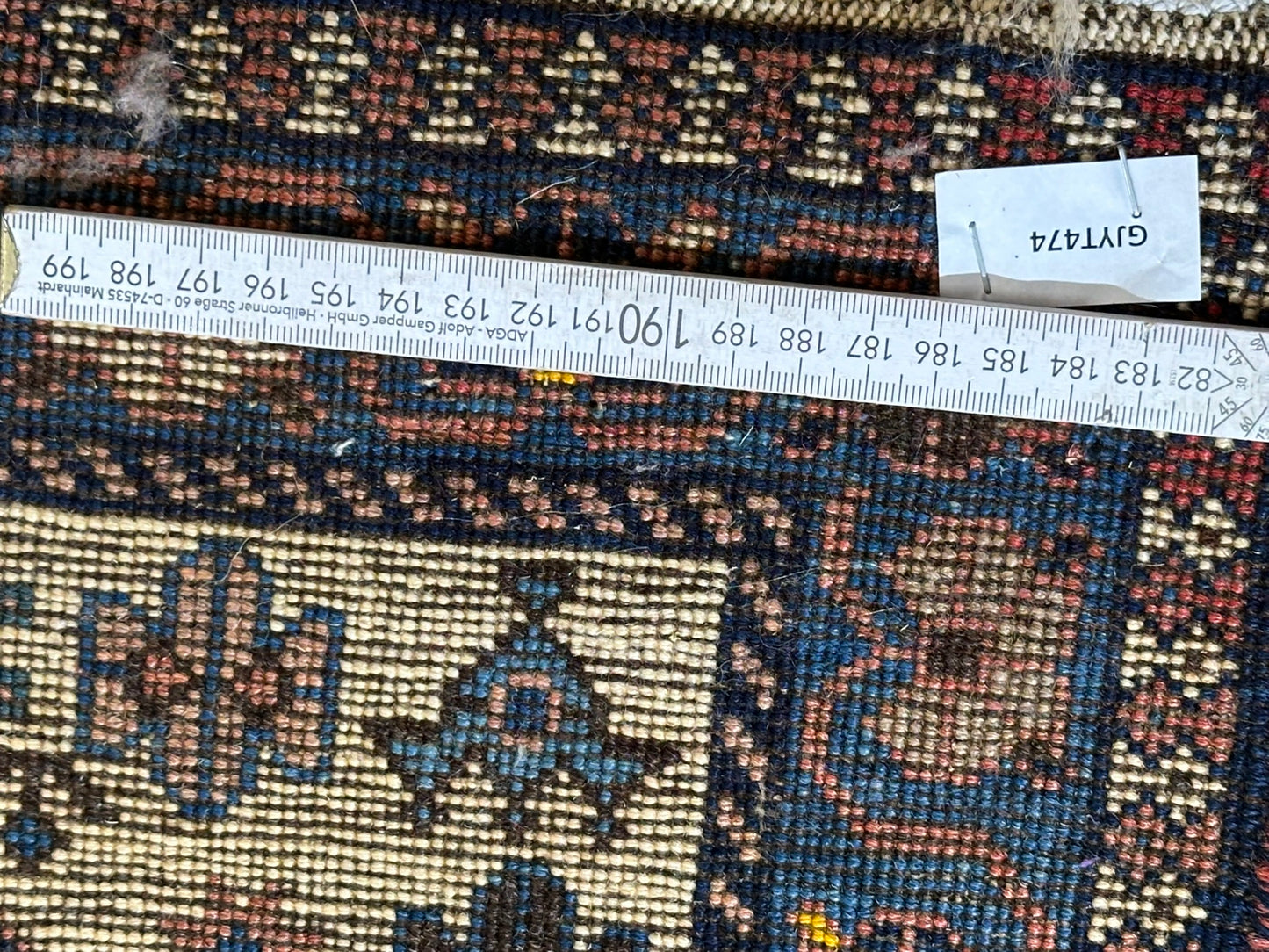 Orientteppich handgeknüpft Gaschgai Wolle 140x55 cm