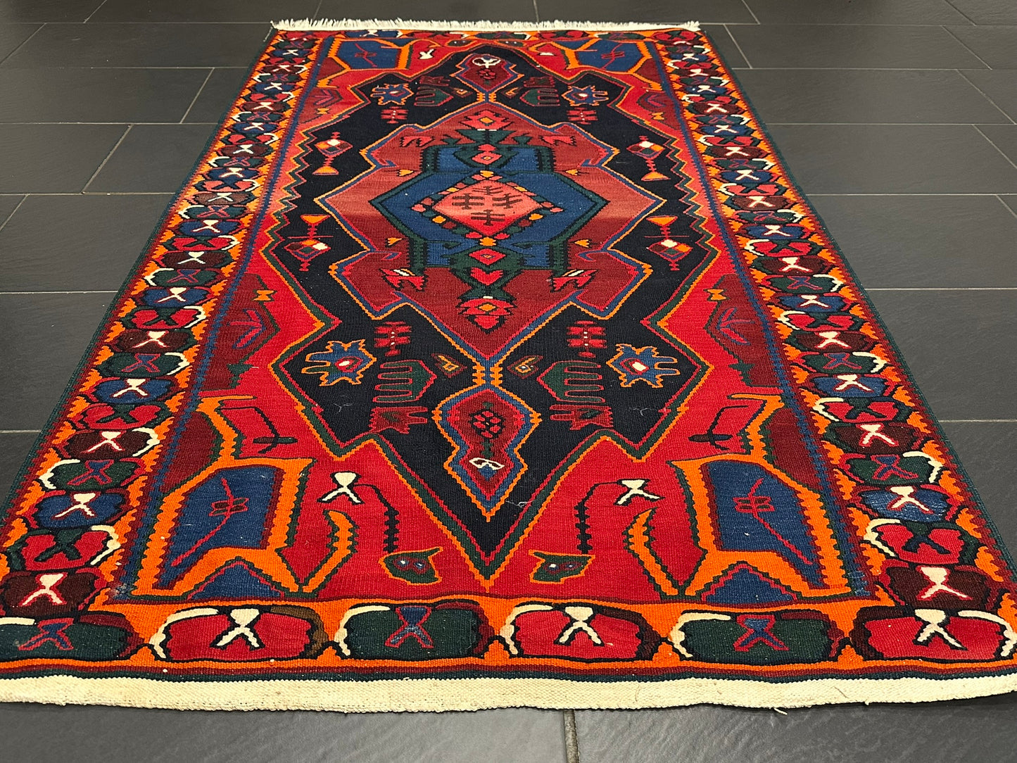 Handgeknüpfter Kelim Teppich – Antik Naturfarben Sehr Gut 184x119cm
