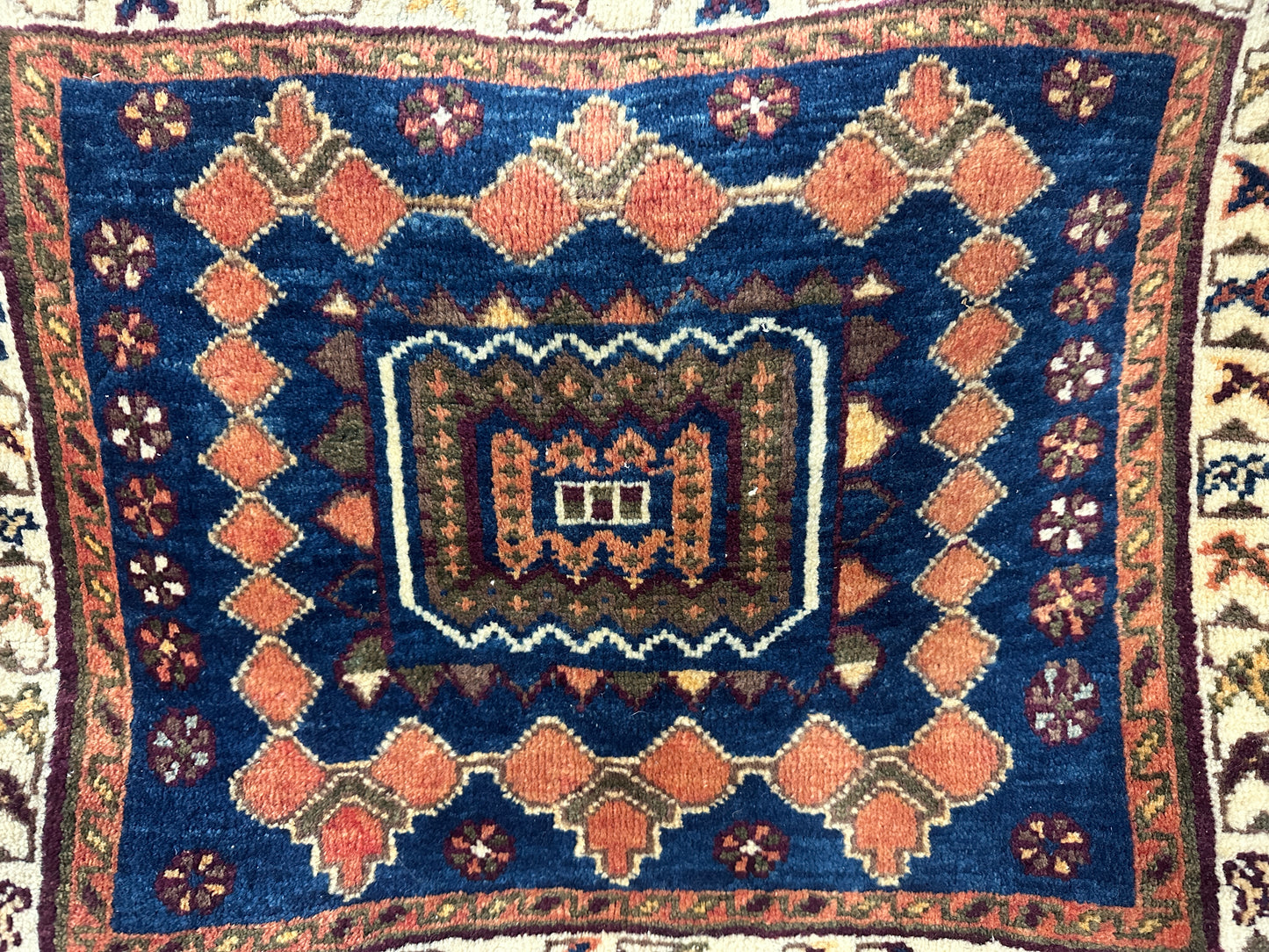 Antike Bachtiar Tasche - Handgeknüpfter Perser Orientteppich 60x60 cm