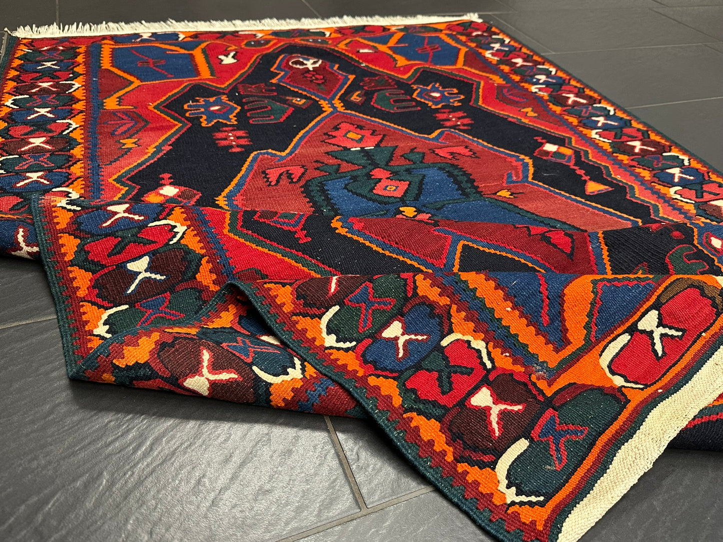 Handgeknüpfter Kelim Teppich – Antik Naturfarben Sehr Gut 184x119cm