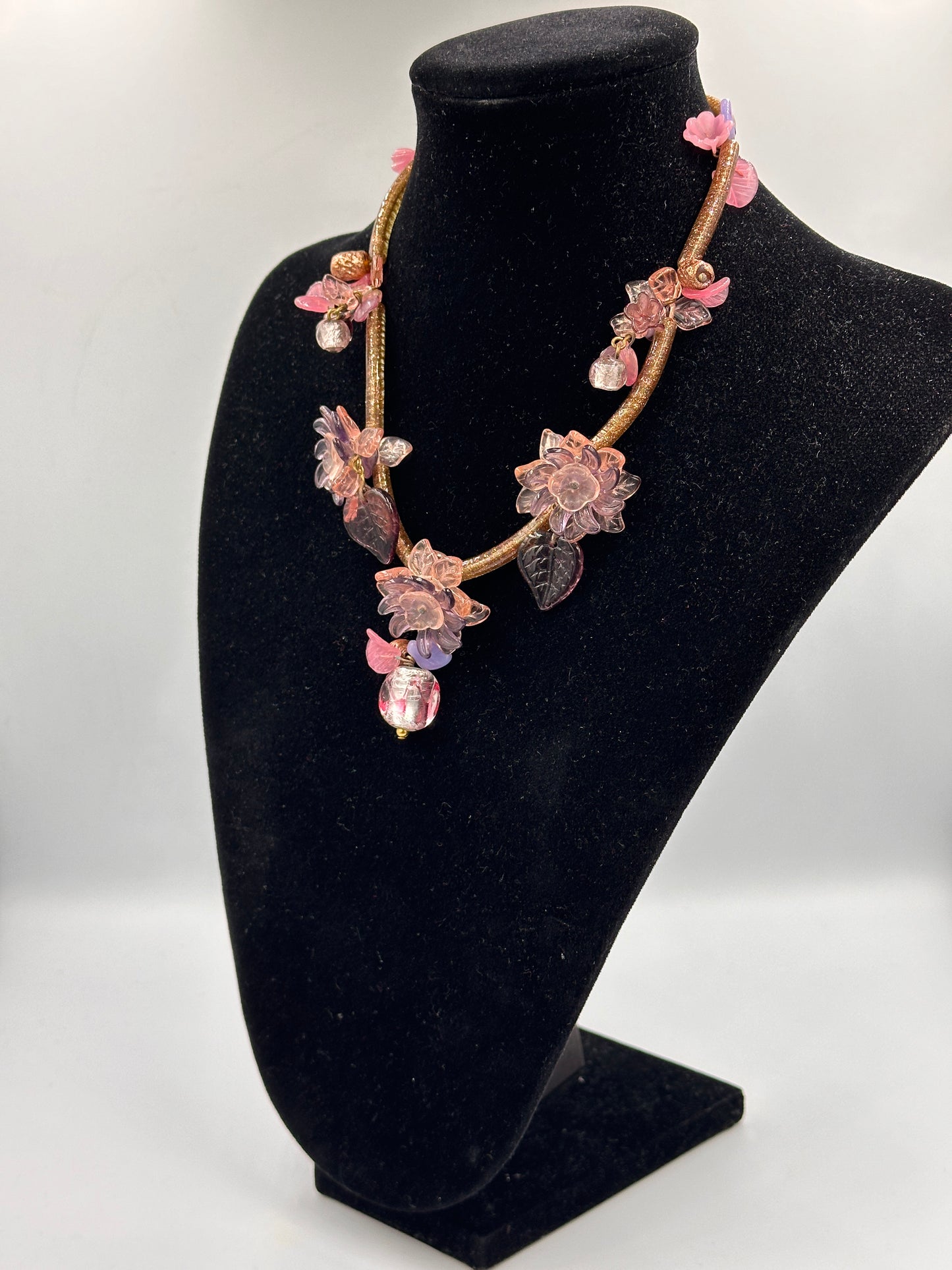 Vintage Collier Blumen Halskette