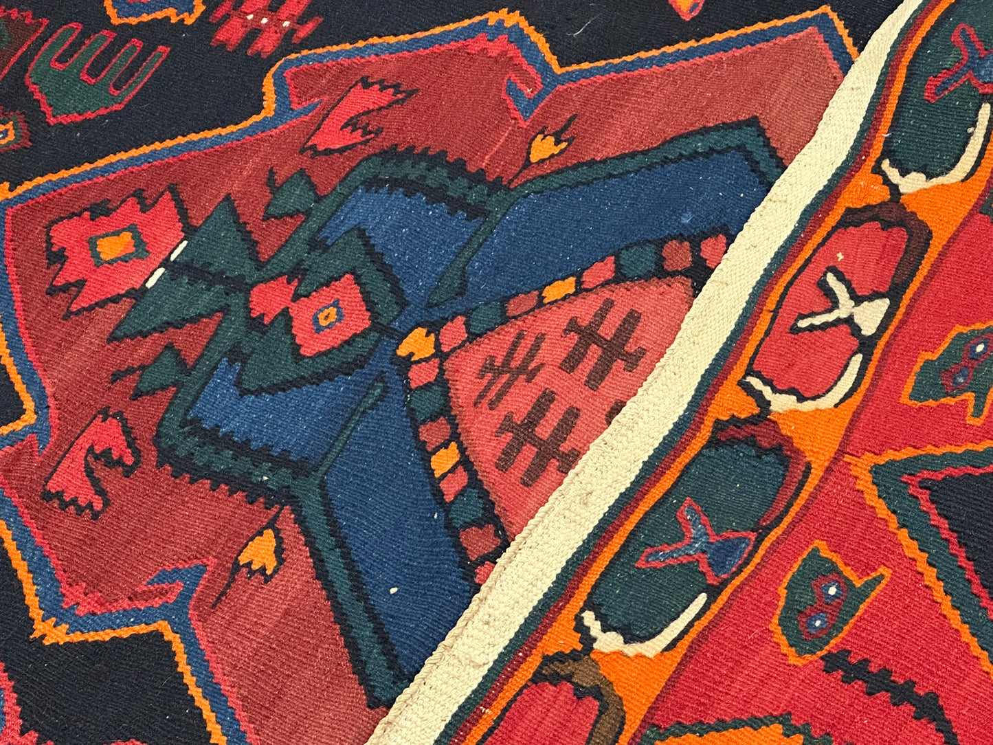 Handgeknüpfter Kelim Teppich – Antik Naturfarben Sehr Gut 184x119cm
