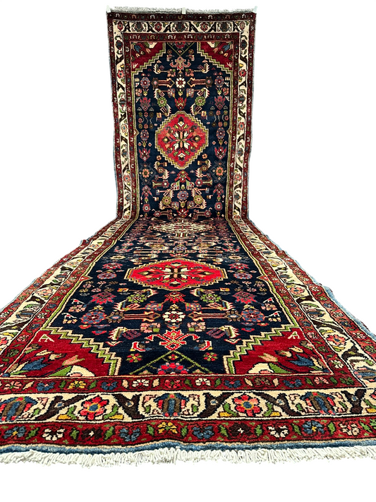 Handgeknüpfter Perser Teppich – Malayer Läufer Naturfarben 428X113CM