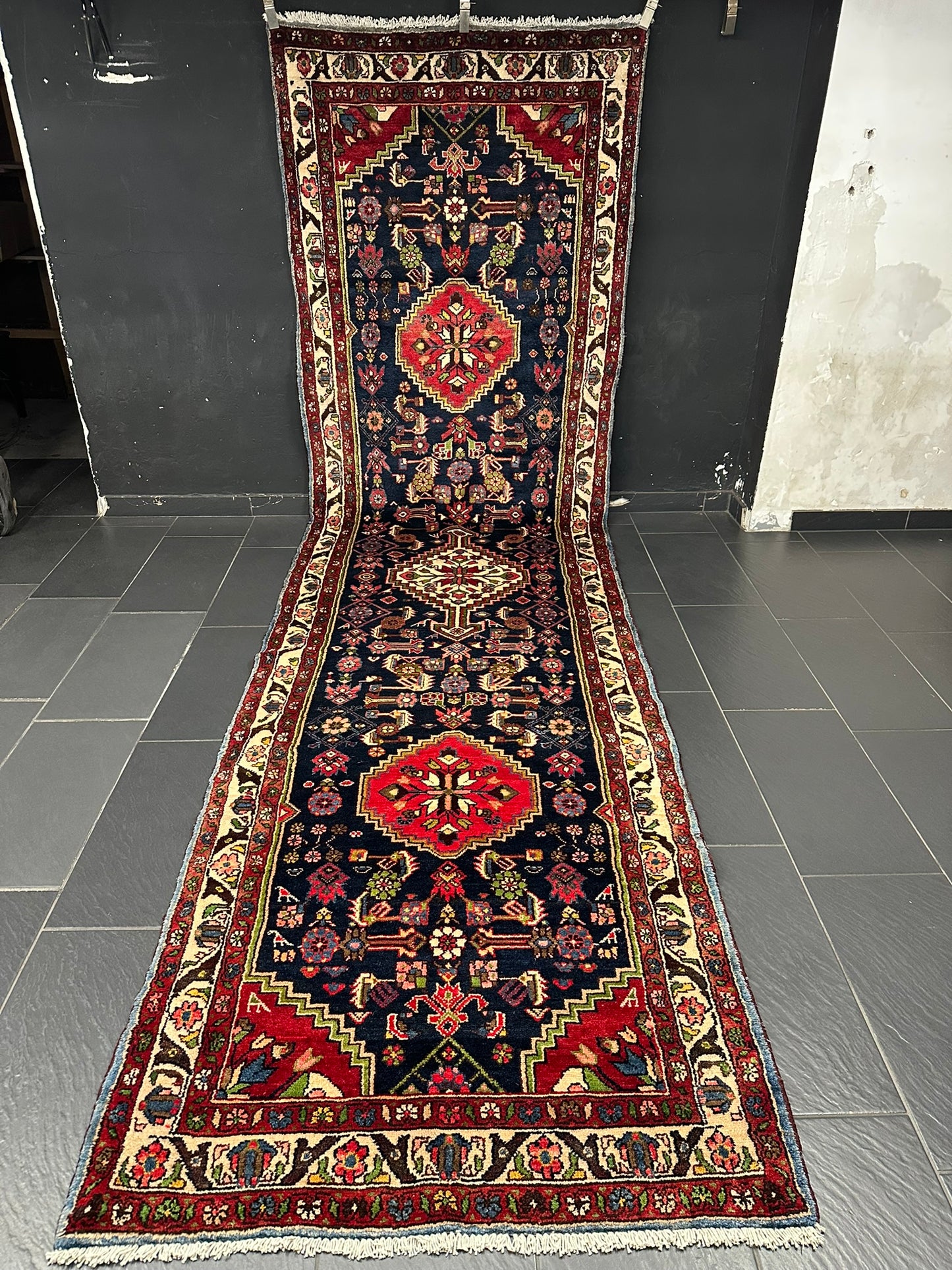 Handgeknüpfter Perser Teppich – Malayer Läufer Naturfarben 428X113CM