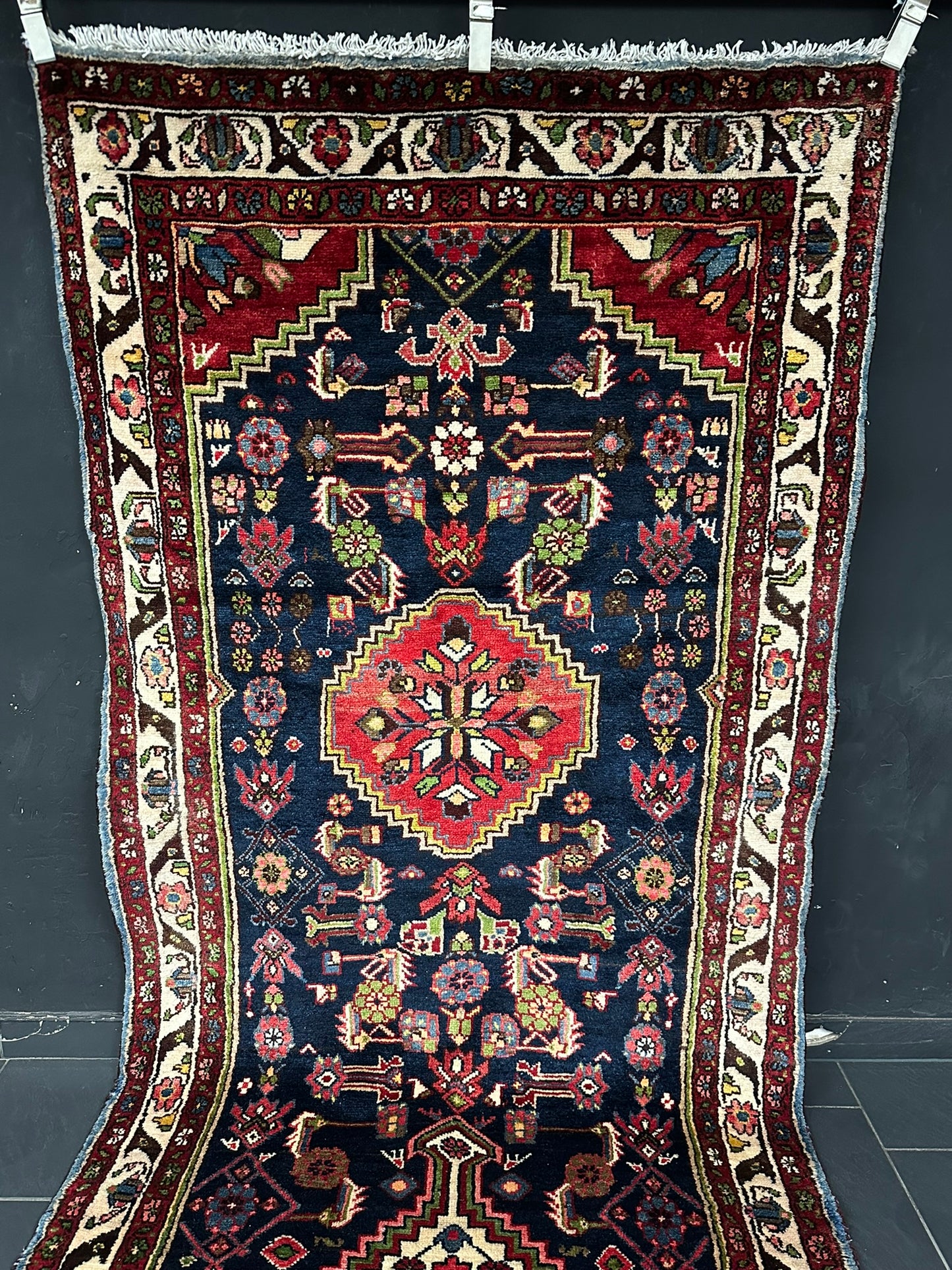 Handgeknüpfter Perser Teppich – Malayer Läufer Naturfarben 428X113CM