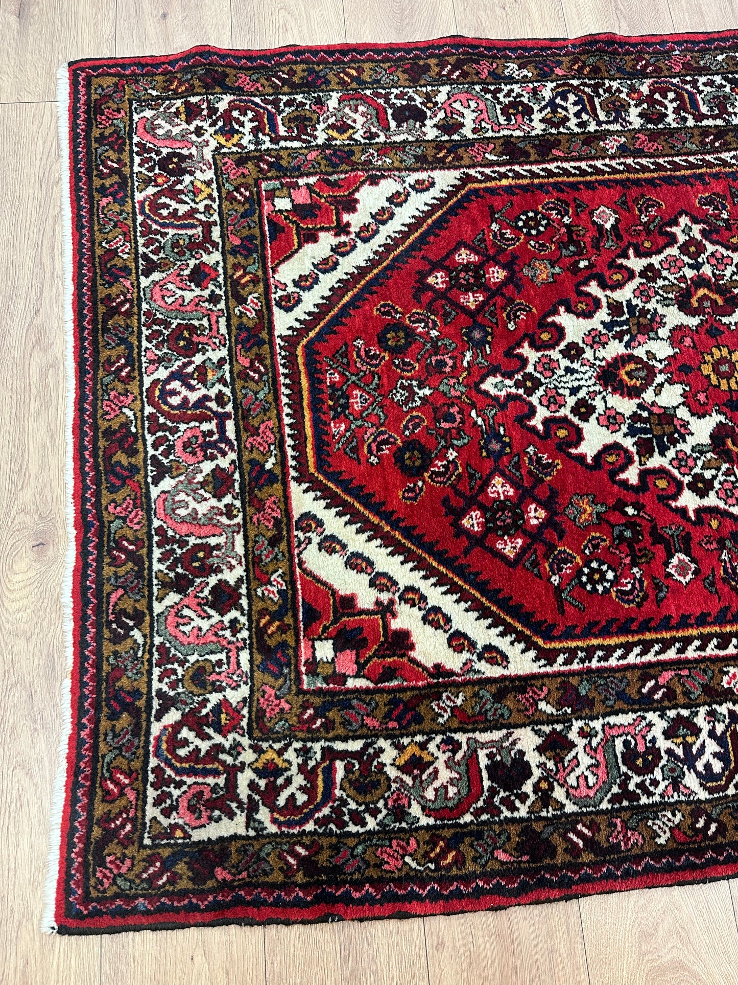 Handgeknüpfter Perser Orientteppich Hamadan Wolle 195x130cm