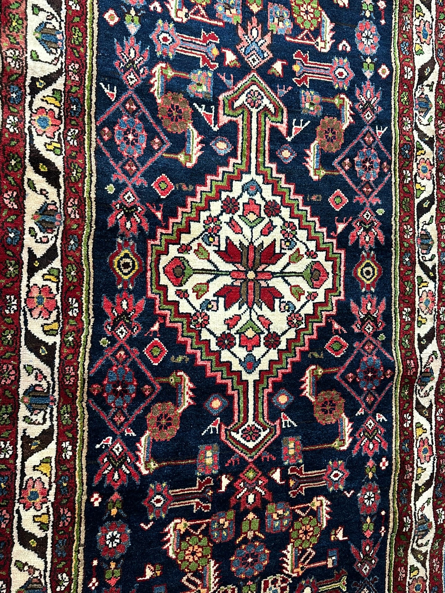 Handgeknüpfter Perser Teppich – Malayer Läufer Naturfarben 428X113CM