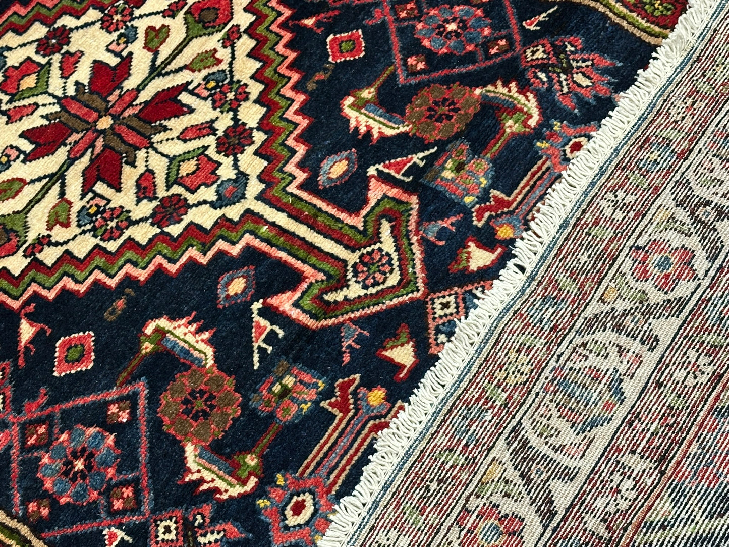 Handgeknüpfter Perser Teppich – Malayer Läufer Naturfarben 428X113CM