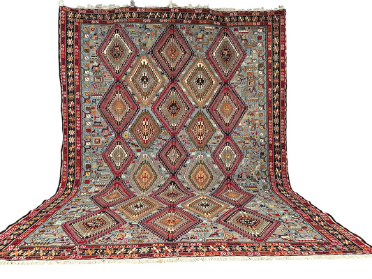 Handgeknüpfter Perser Teppich – Sumack Kelim Art Deco 1930 276X208CM