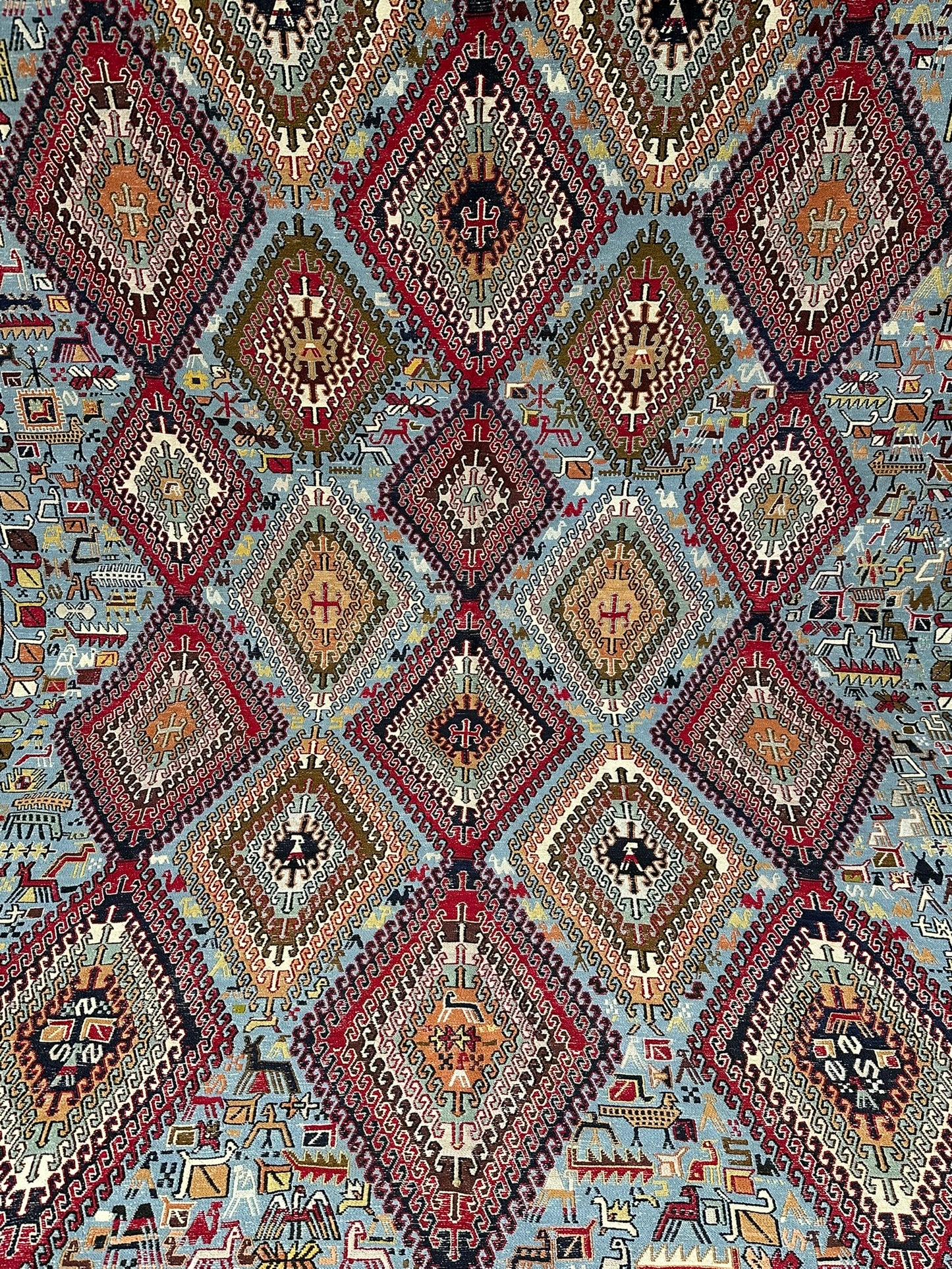Handgeknüpfter Perser Teppich – Sumack Kelim Art Deco 1930 276X208CM