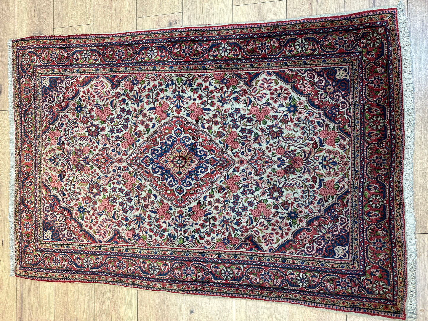 Handgeknüpfter Perser Orientteppich "Malayer Sarouck" 154x103 cm