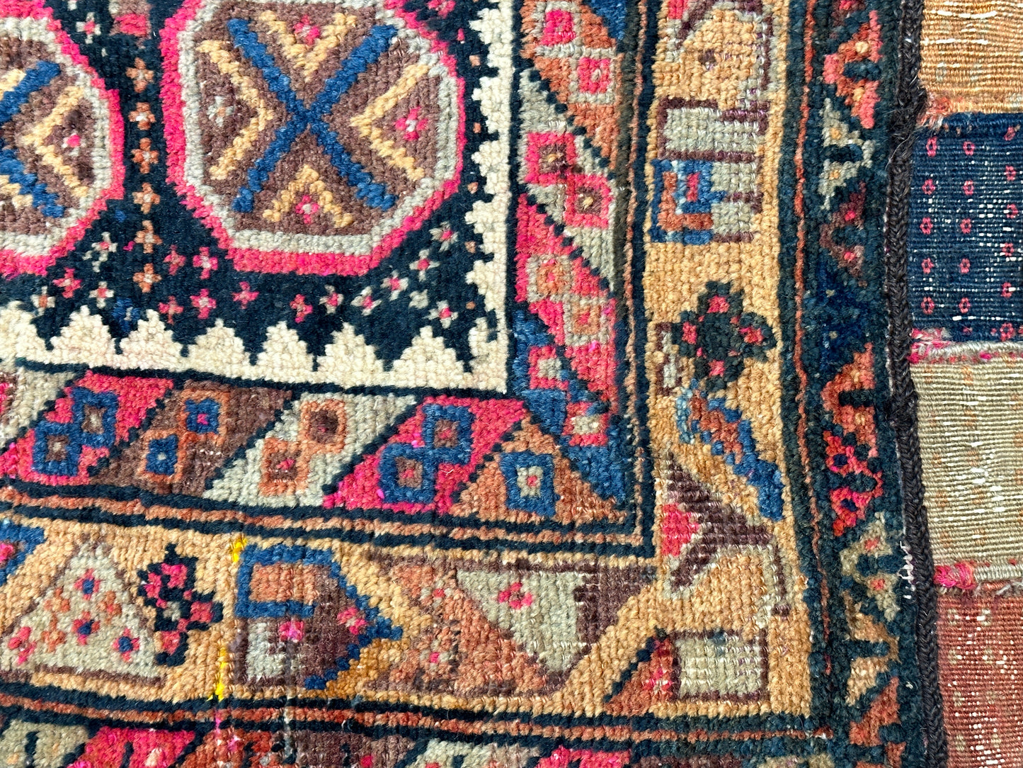 Antike Bachtiar Tasche - Handgeknüpfter Perser Orientteppich 60x72 cm