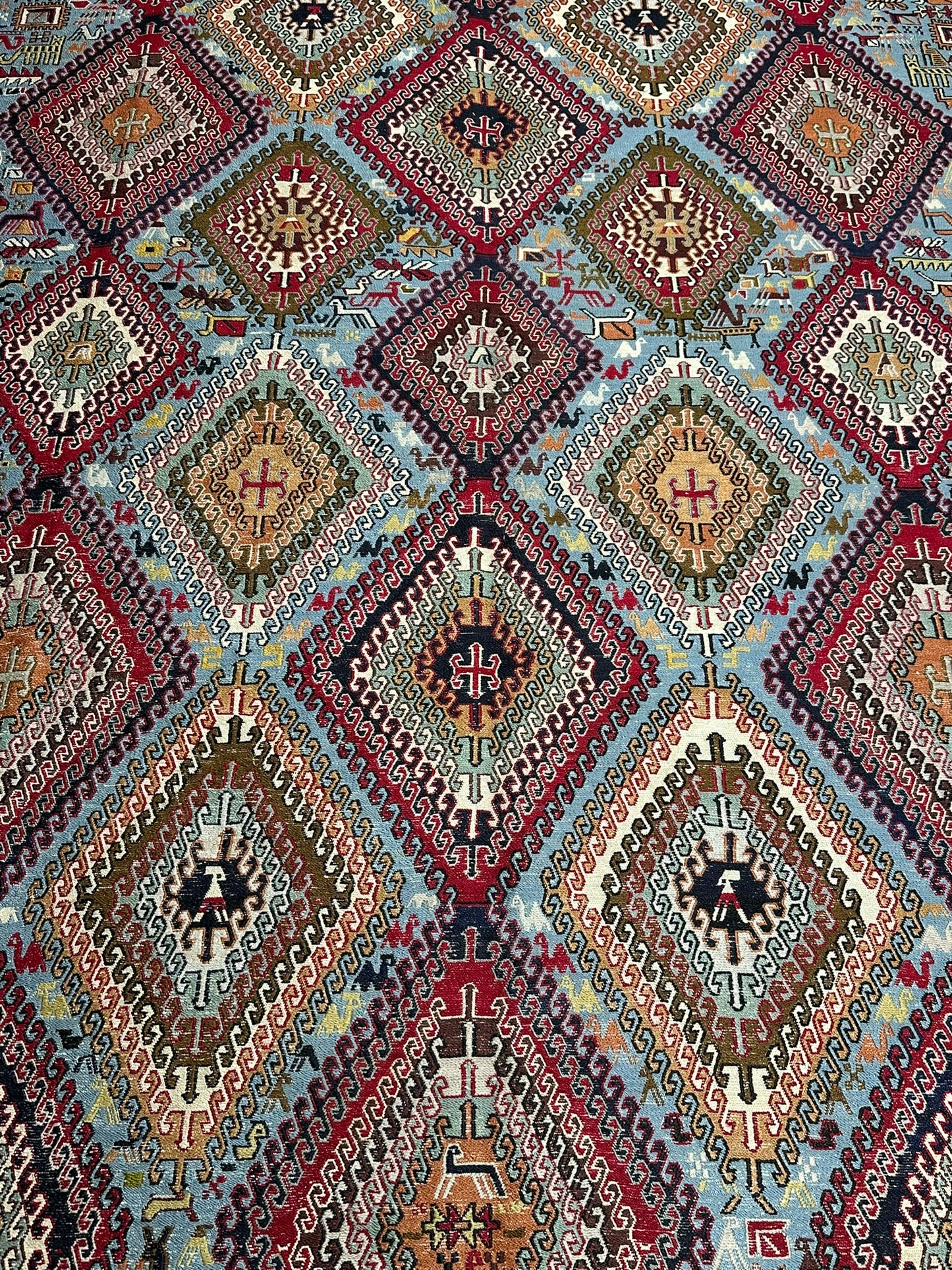 Handgeknüpfter Perser Teppich – Sumack Kelim Art Deco 1930 276X208CM