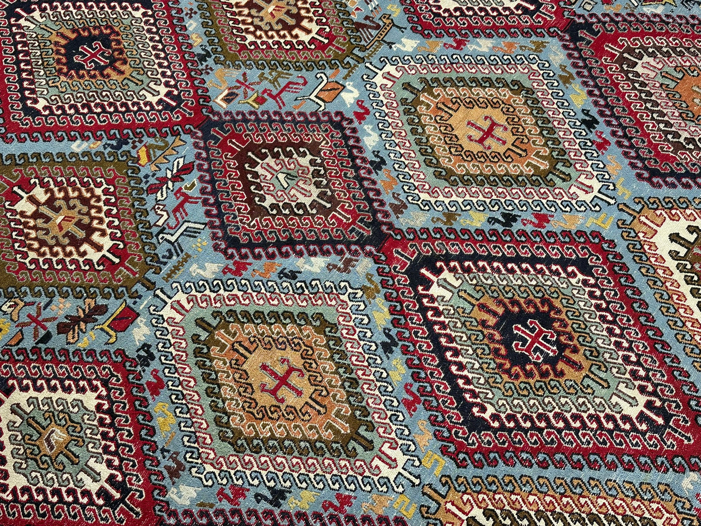 Handgeknüpfter Perser Teppich – Sumack Kelim Art Deco 1930 276X208CM