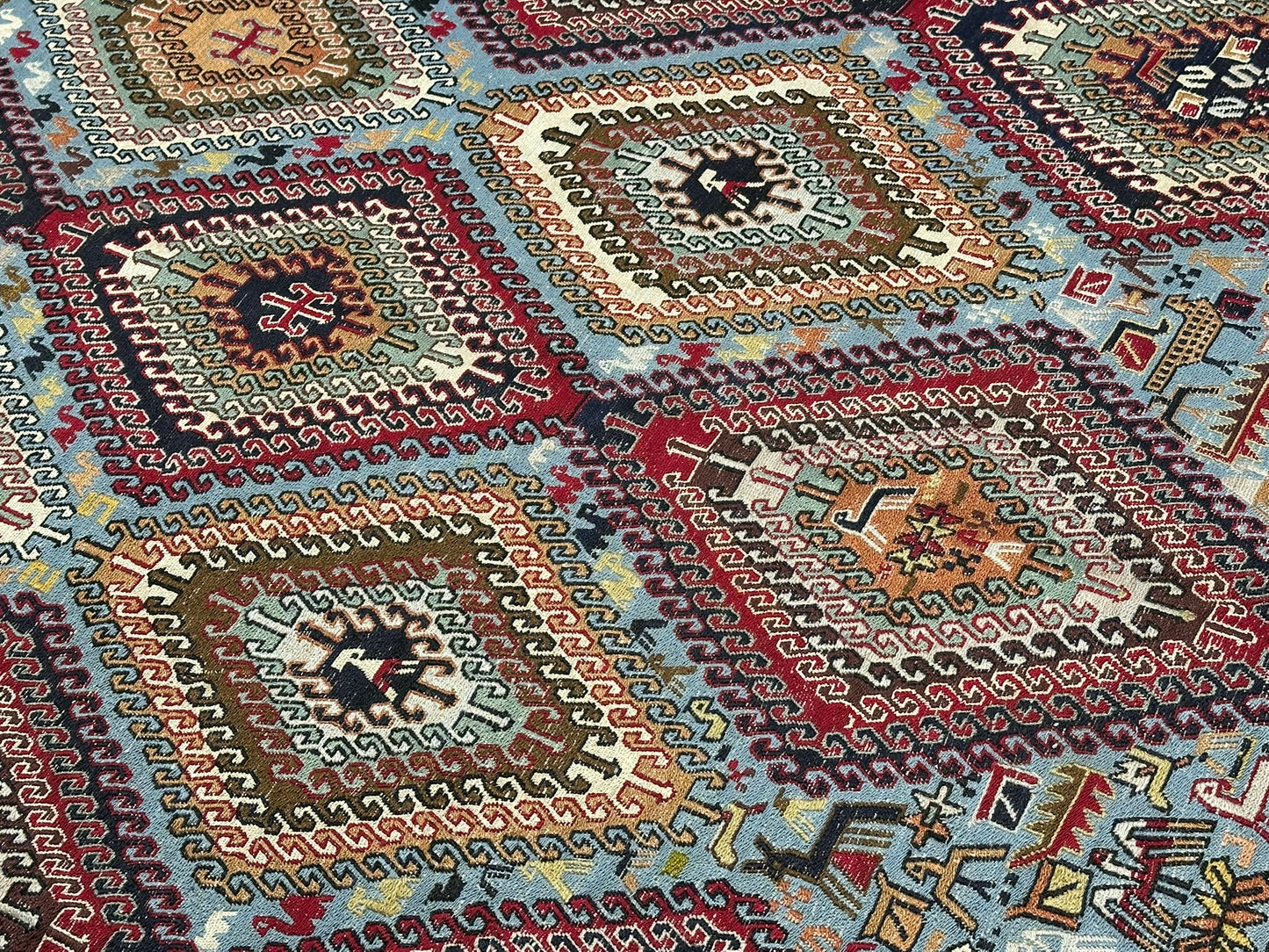 Handgeknüpfter Perser Teppich – Sumack Kelim Art Deco 1930 276X208CM