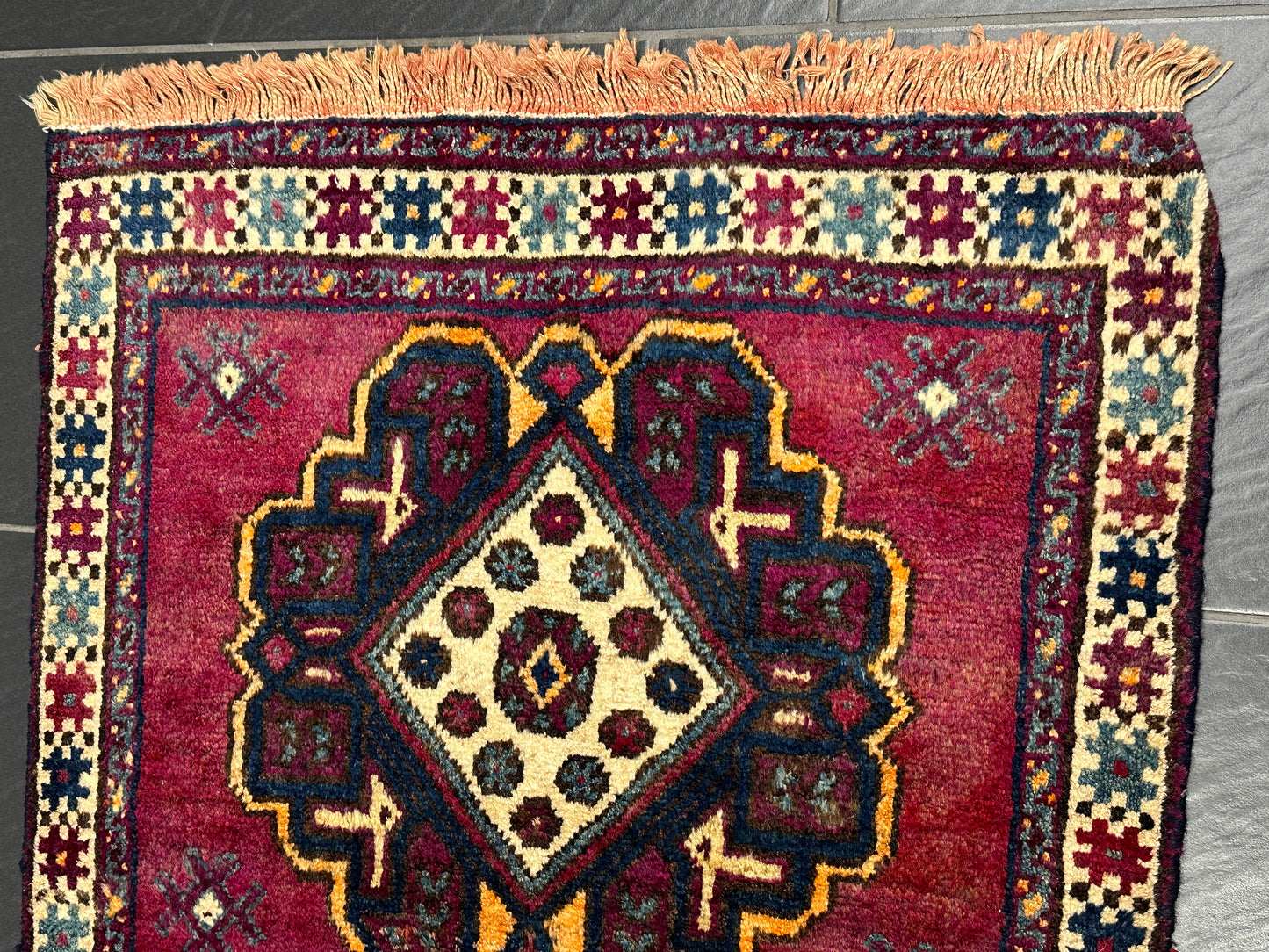 Antike Bachtiar Tasche - Handgeknüpfter Perser Orientteppich 70x70 cm