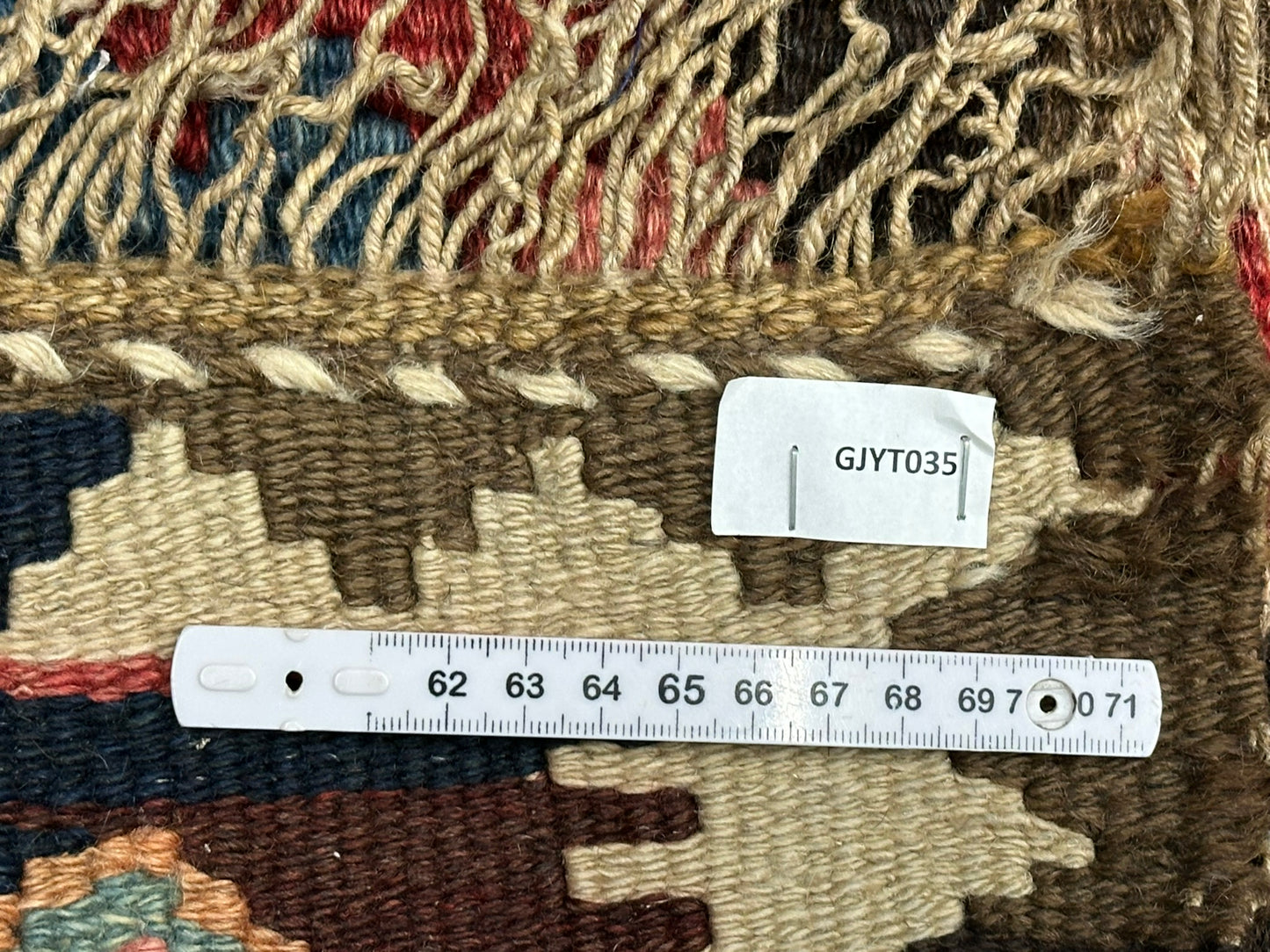 Handgeknüpfter Perser Teppich – Sumack Kelim Art Deco Naturfarben 210X127CM