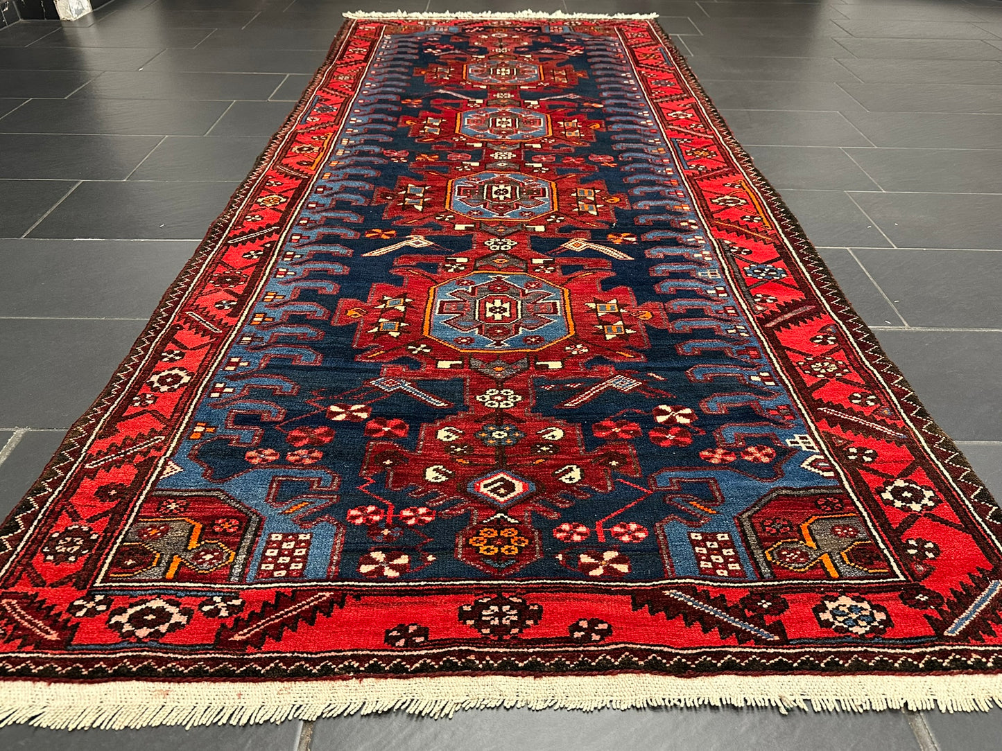 Handgeknüpfter Perser Teppich – Bidjar Zanjan Naturfarben Neu 304X127CM