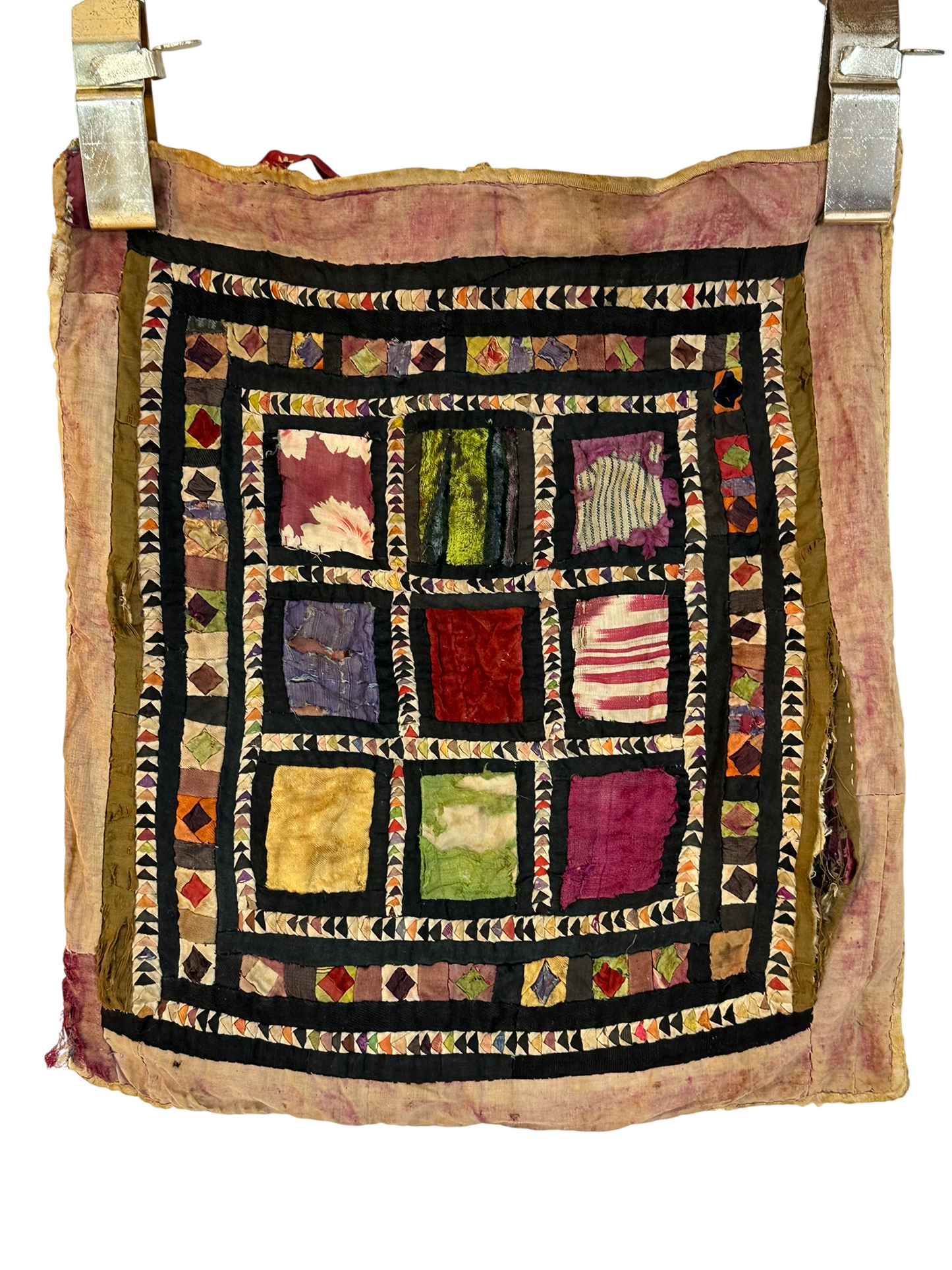 Orient Antikes Anatolisches Kelim Fragment Tuch 44x37 cm