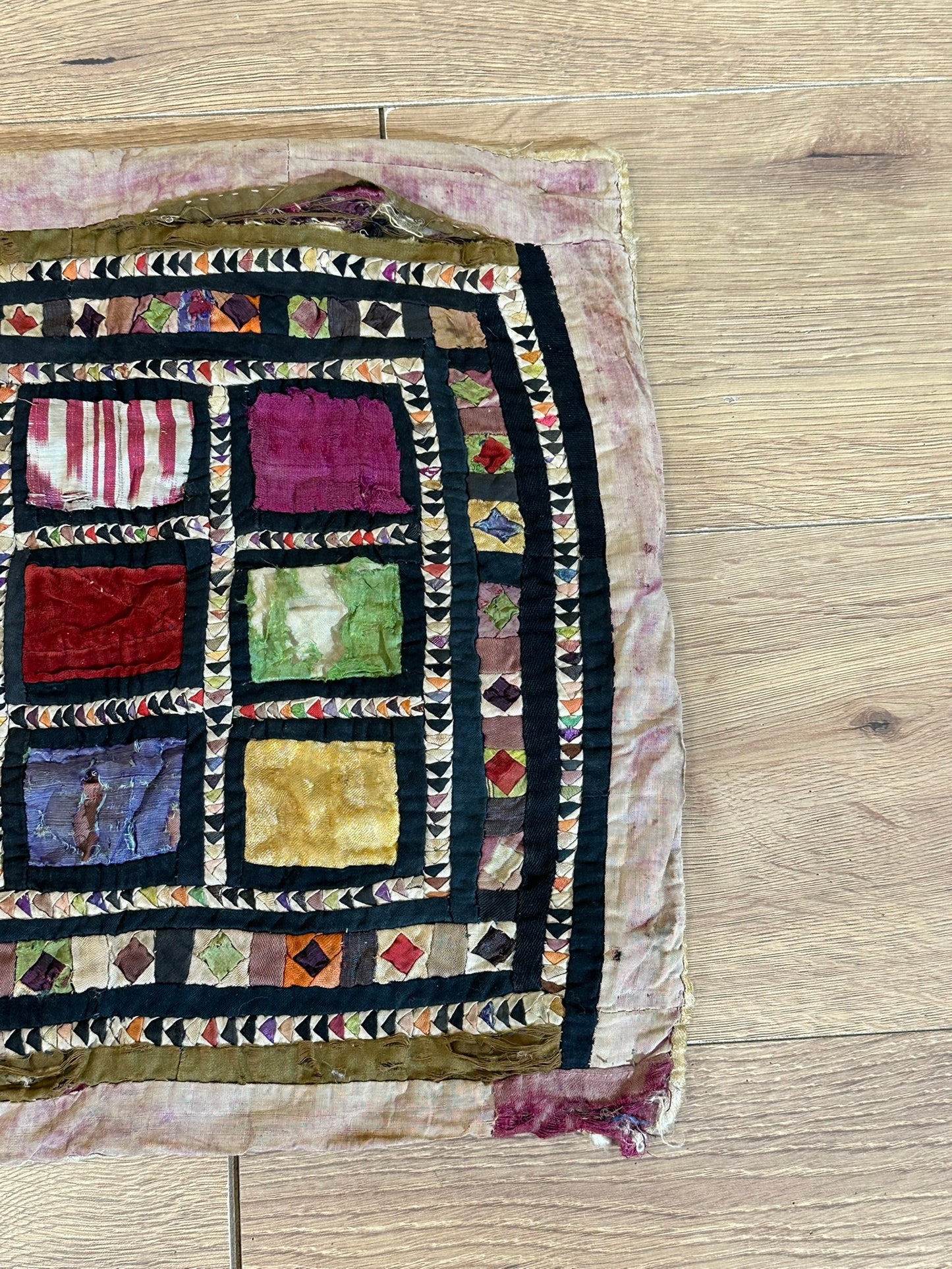 Orient Antikes Anatolisches Kelim Fragment Tuch 44x37 cm