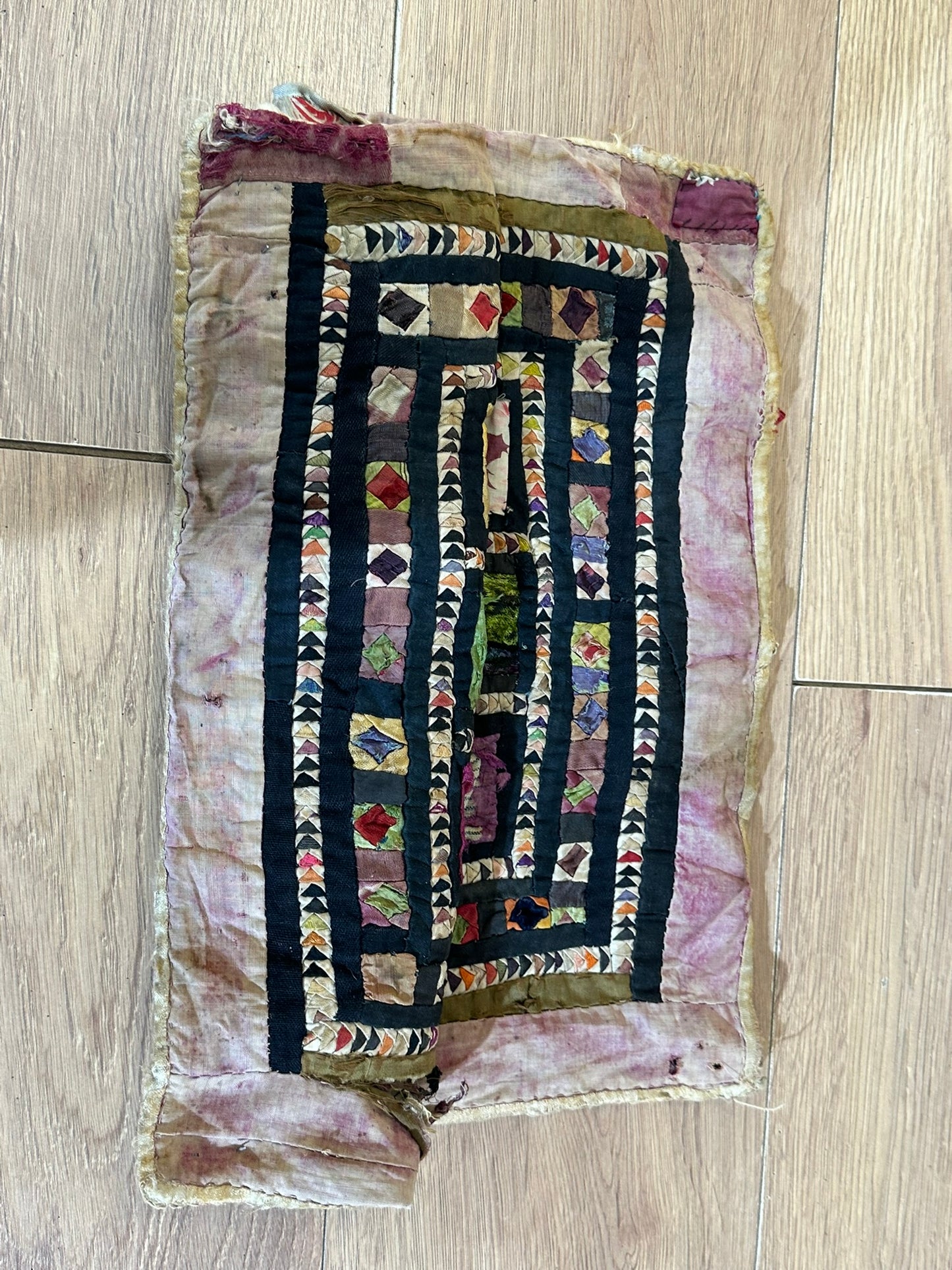Orient Antikes Anatolisches Kelim Fragment Tuch 44x37 cm