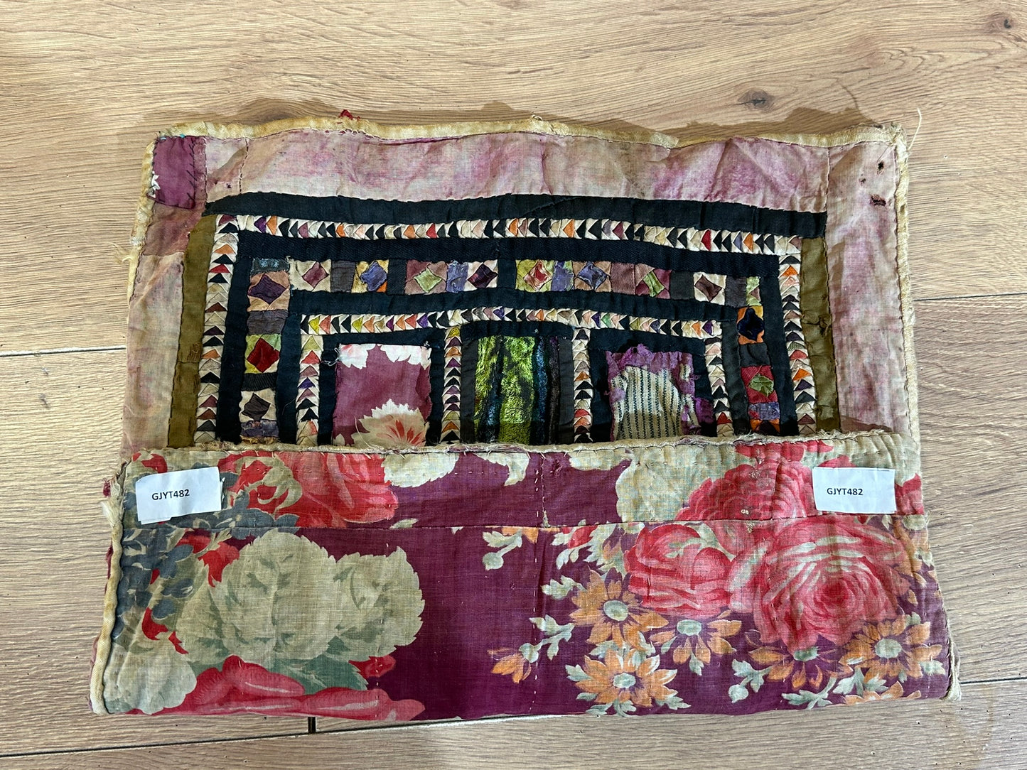 Orient Antikes Anatolisches Kelim Fragment Tuch 44x37 cm