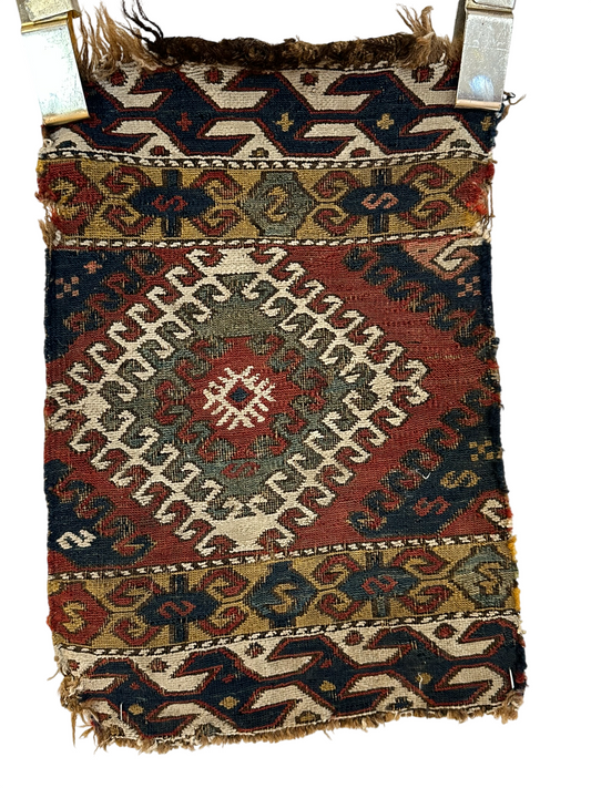 Orient Antikes Anatolisches Kelim Fragment Tasche 46x30 cm