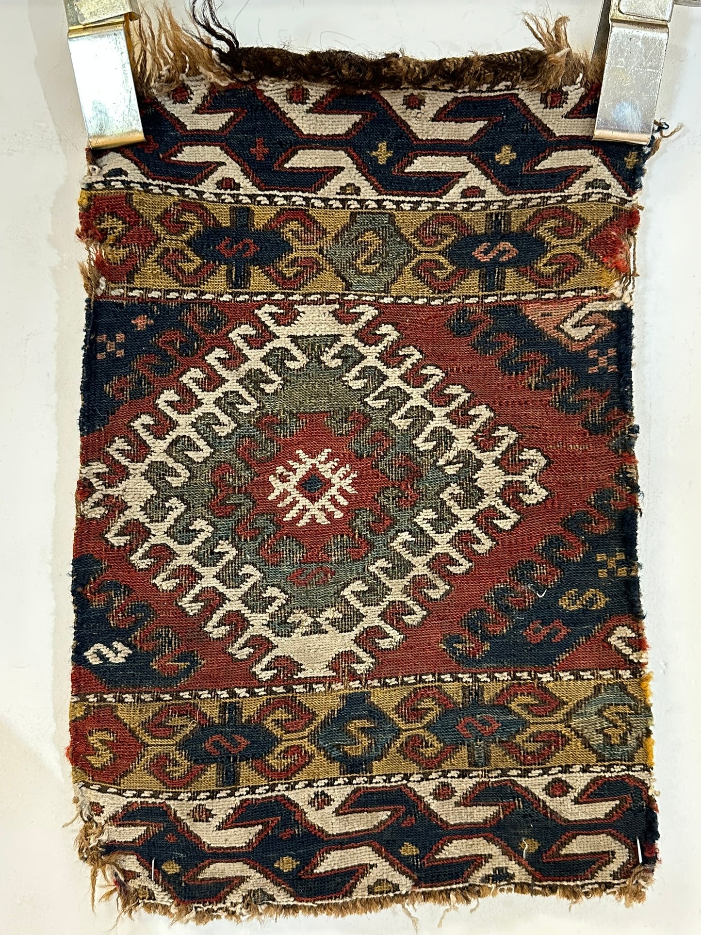Orient Antikes Anatolisches Kelim Fragment Tasche 46x30 cm