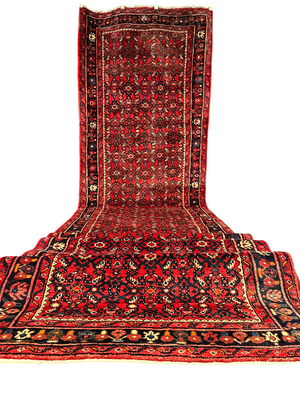 Handgeknüpfter Perser Teppich – Hosseinabad Läufer Wolle Neu 532X113CM