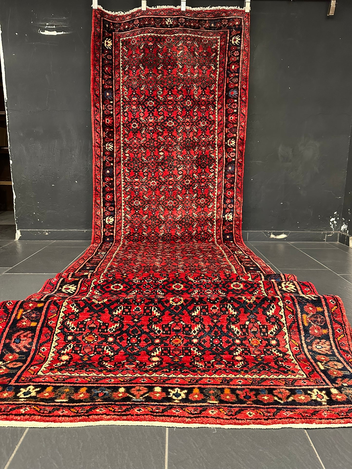 Handgeknüpfter Perser Teppich – Hosseinabad Läufer Wolle Neu 532X113CM