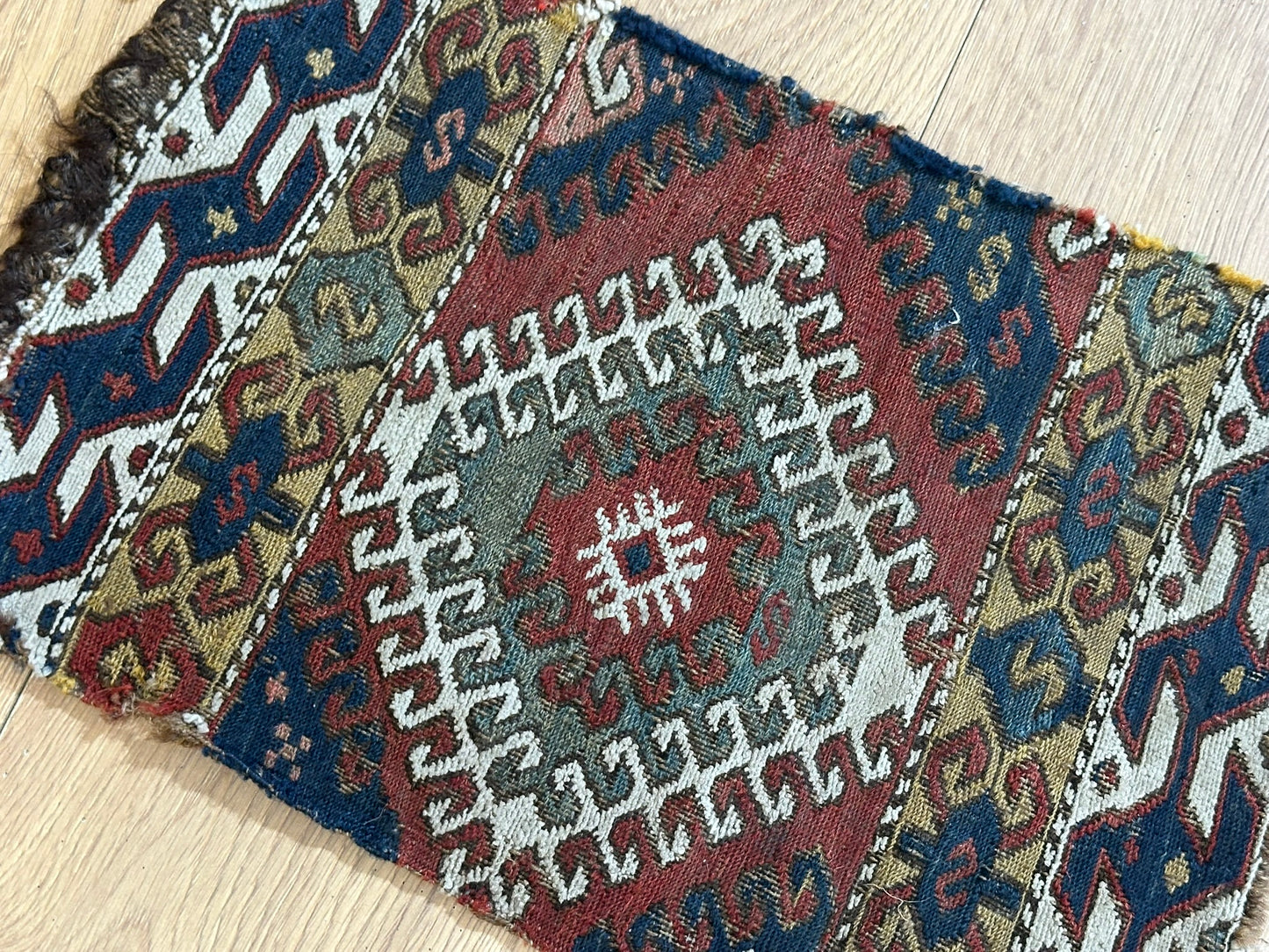 Orient Antikes Anatolisches Kelim Fragment Tasche 46x30 cm