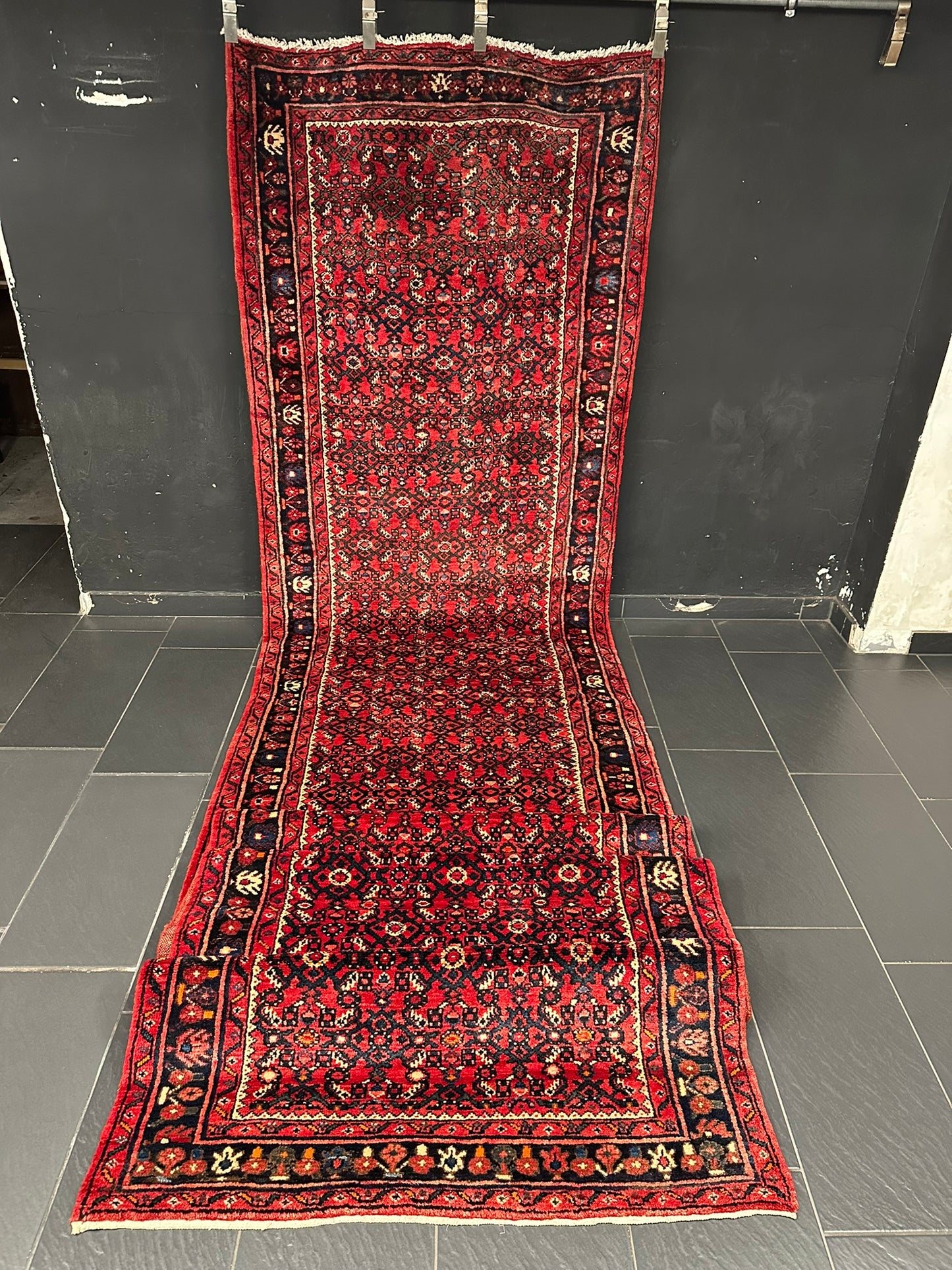 Handgeknüpfter Perser Teppich – Hosseinabad Läufer Wolle Neu 532X113CM