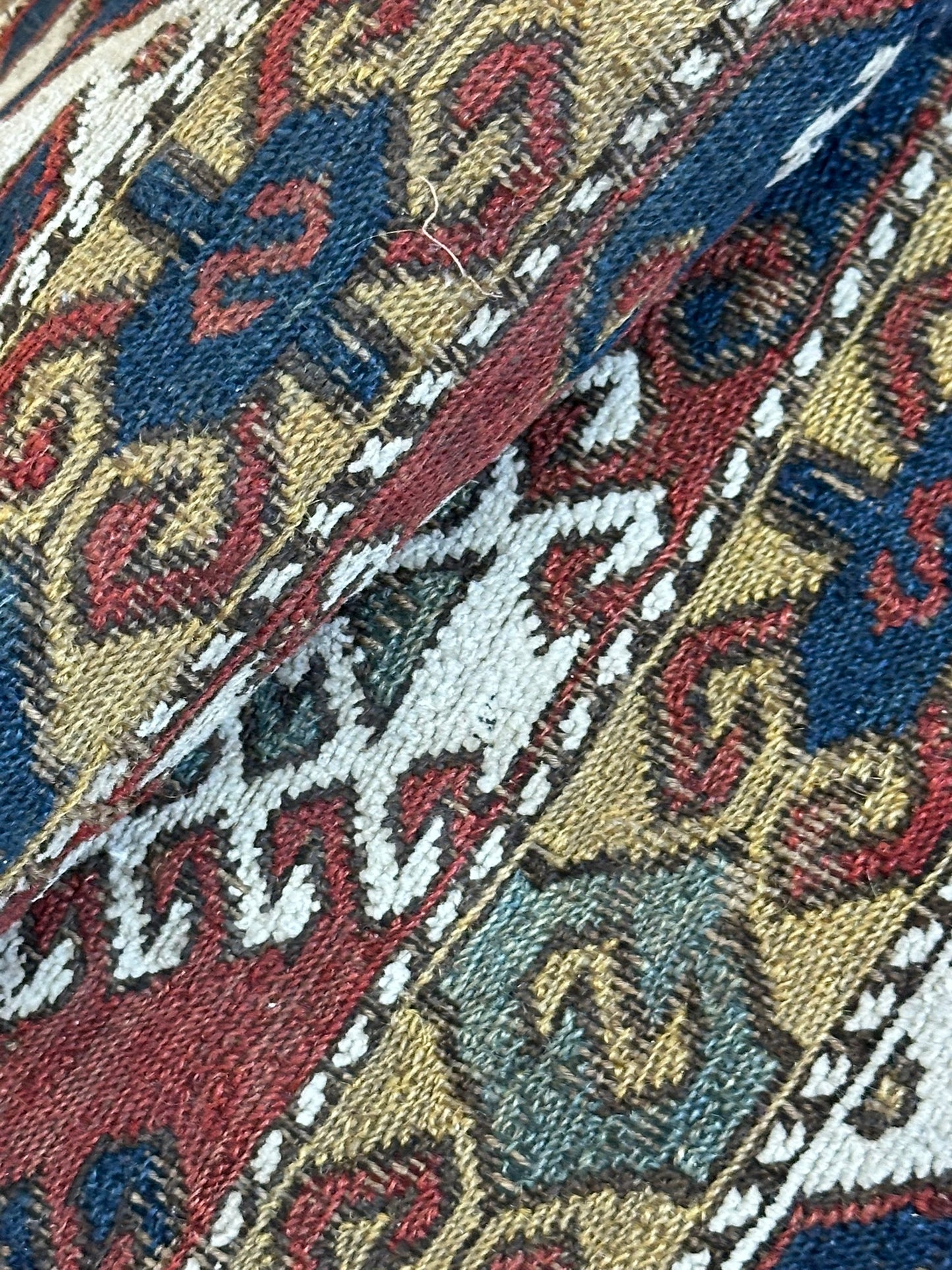 Orient Antikes Anatolisches Kelim Fragment Tasche 46x30 cm