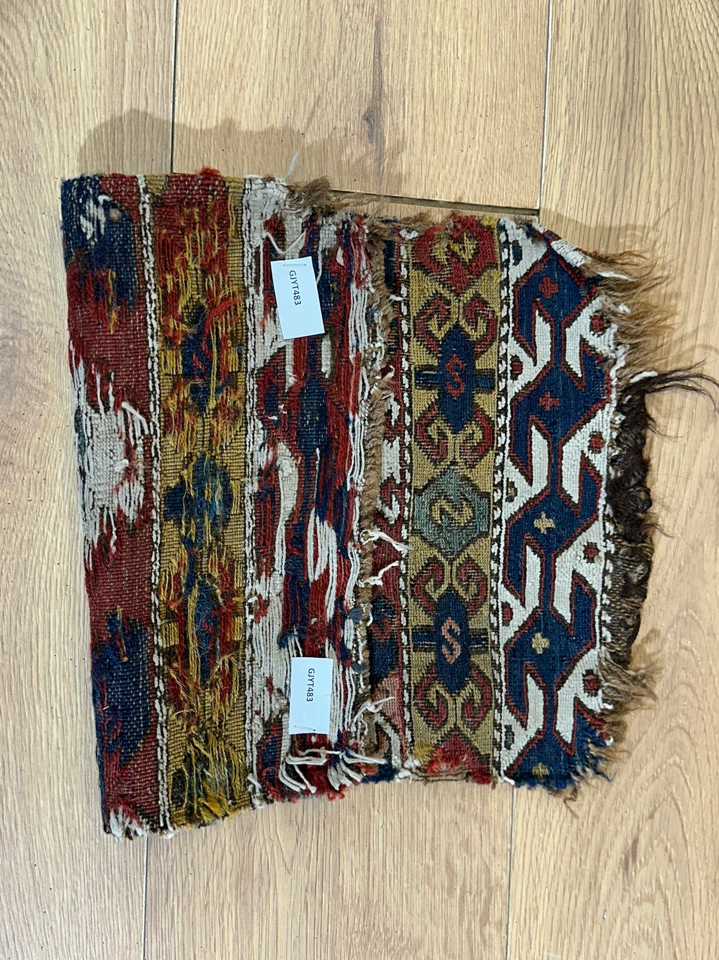 Orient Antikes Anatolisches Kelim Fragment Tasche 46x30 cm