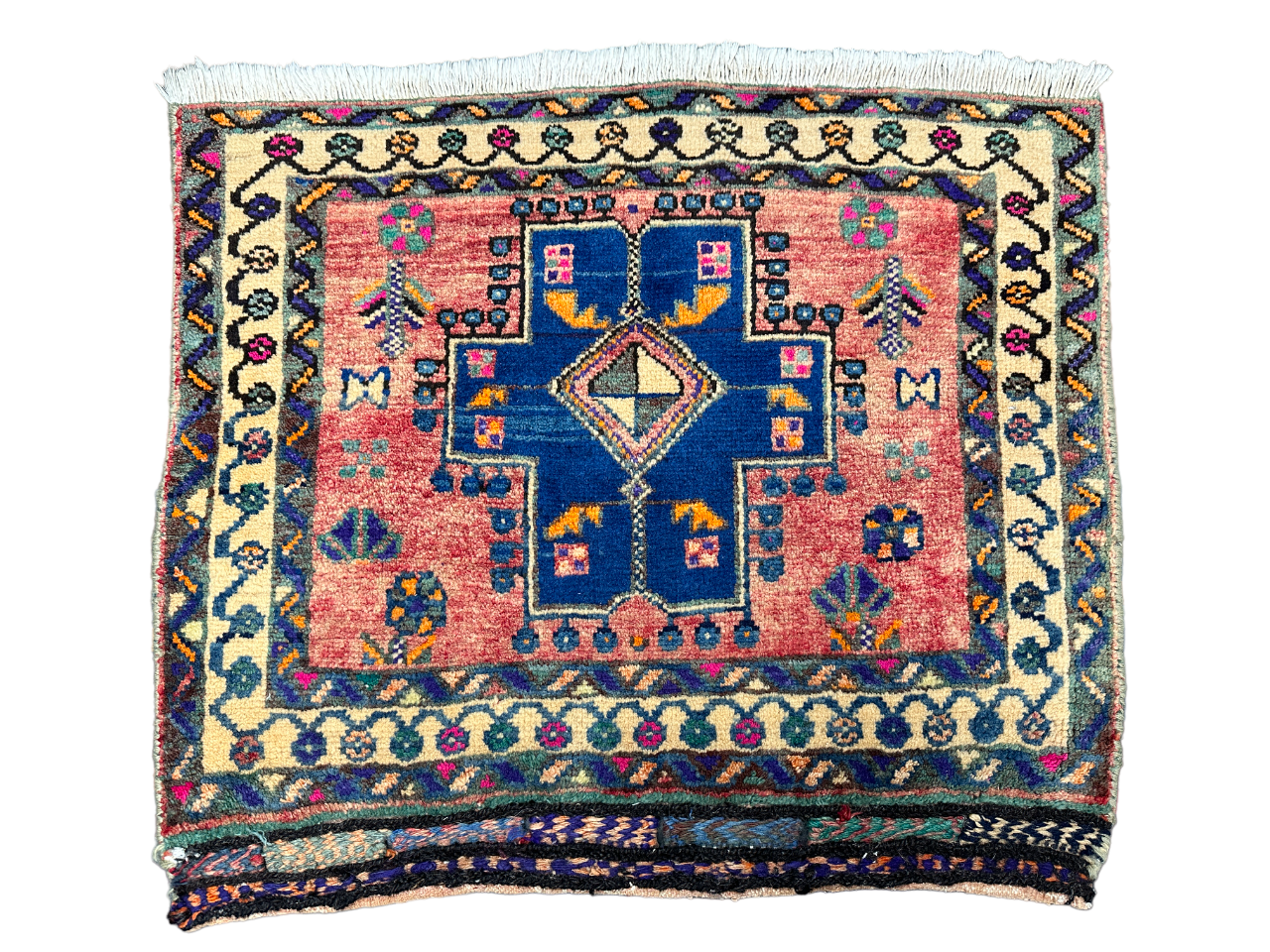 Antike Gaschgai Shiraz Tasche - Handgeknüpfter Perser Orientteppich 60x73 cm