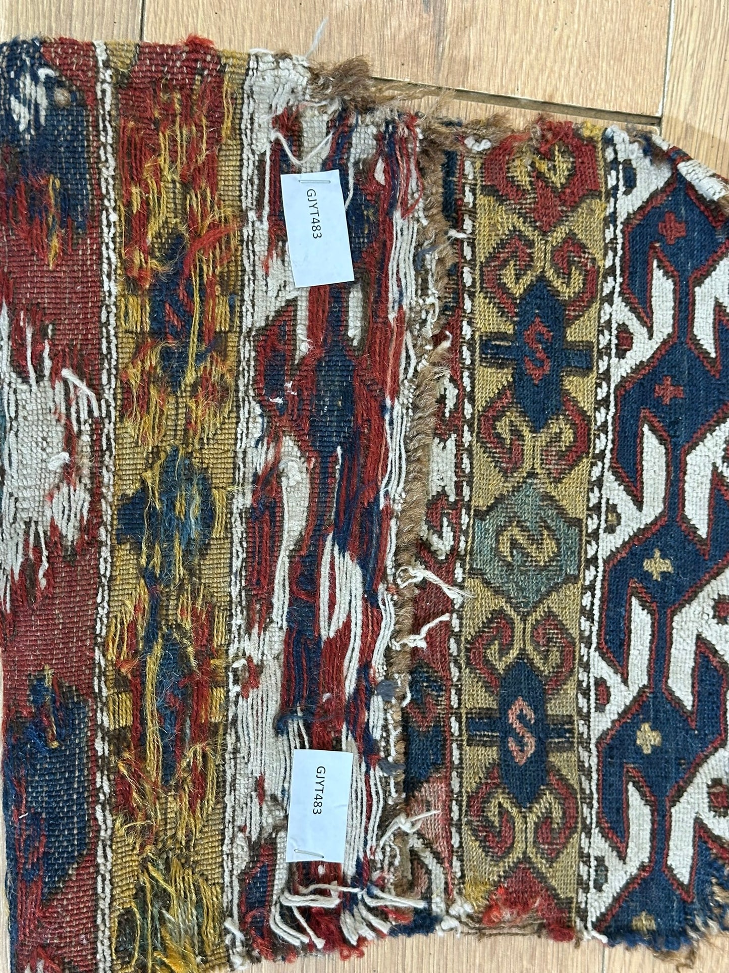 Orient Antikes Anatolisches Kelim Fragment Tasche 46x30 cm