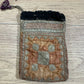 Orient Antike Osmanische Salz-Tasche Textil Handgestickt 17x11 cm