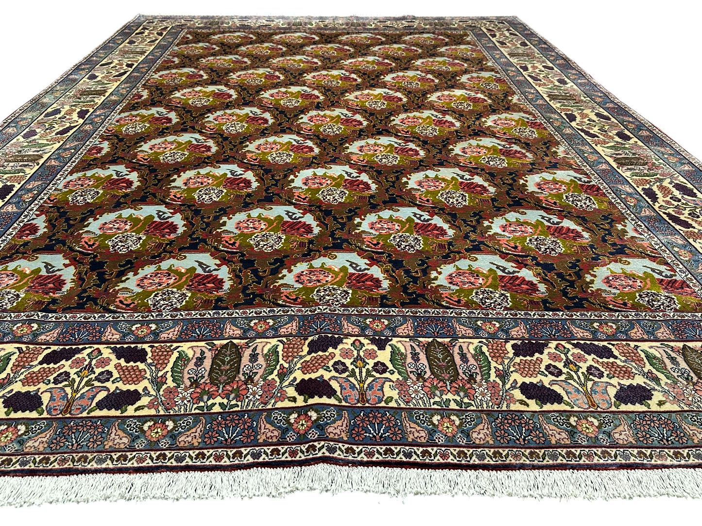orientteppich handgeknüpft Bidjar SENNEH floral 348x258 cm