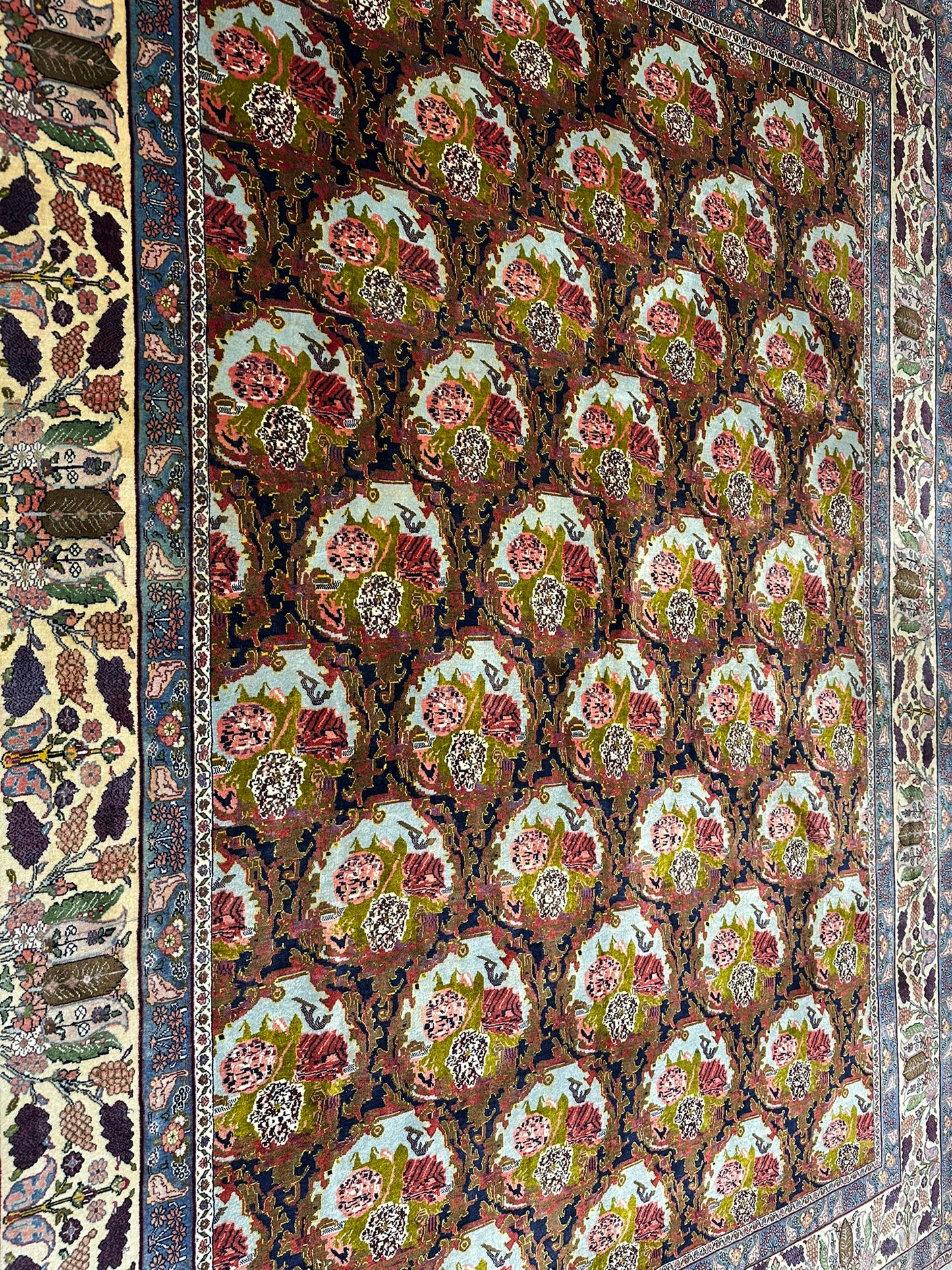 orientteppich handgeknüpft Bidjar SENNEH floral 348x258 cm