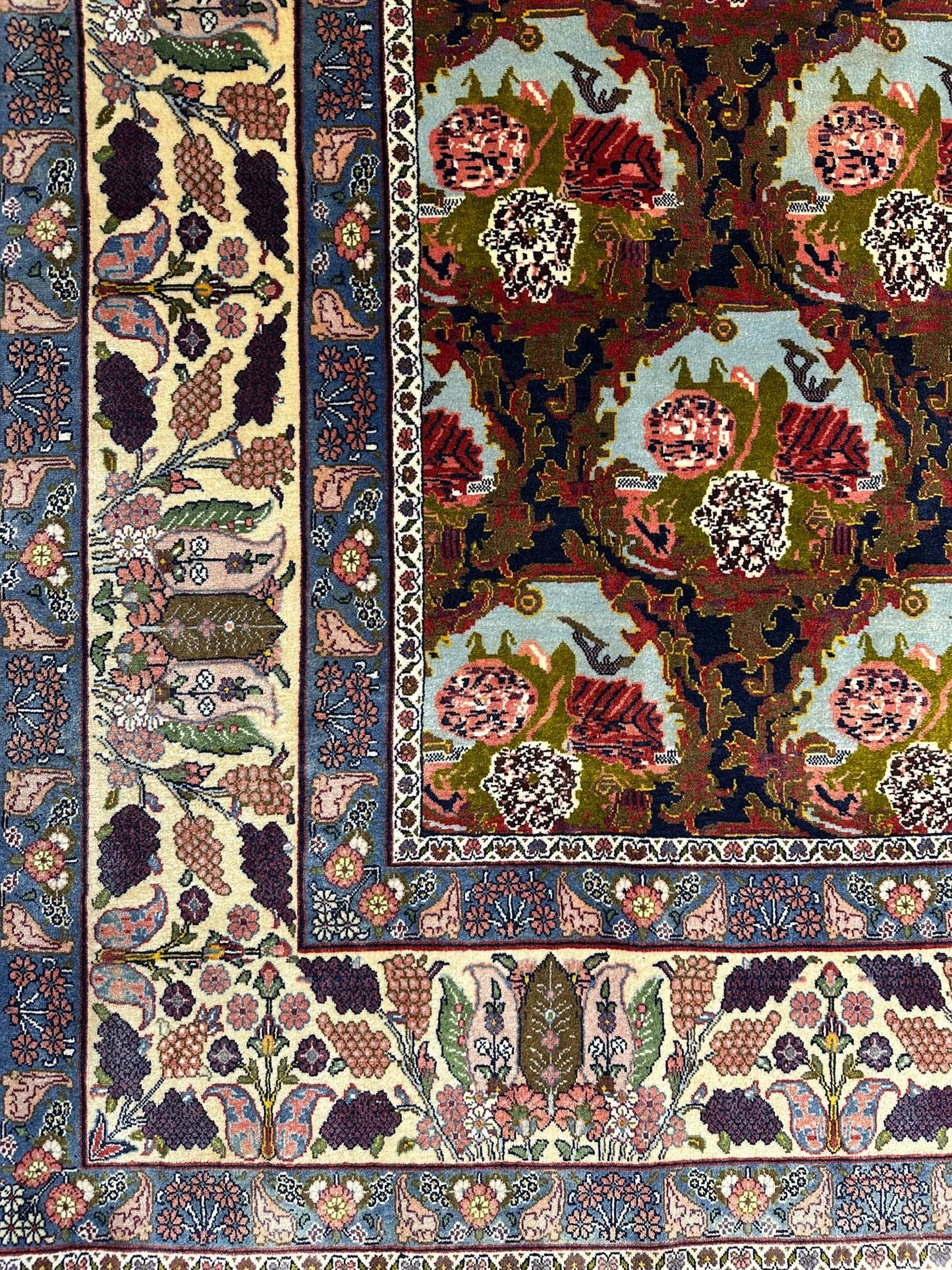 orientteppich handgeknüpft Bidjar SENNEH floral 348x258 cm