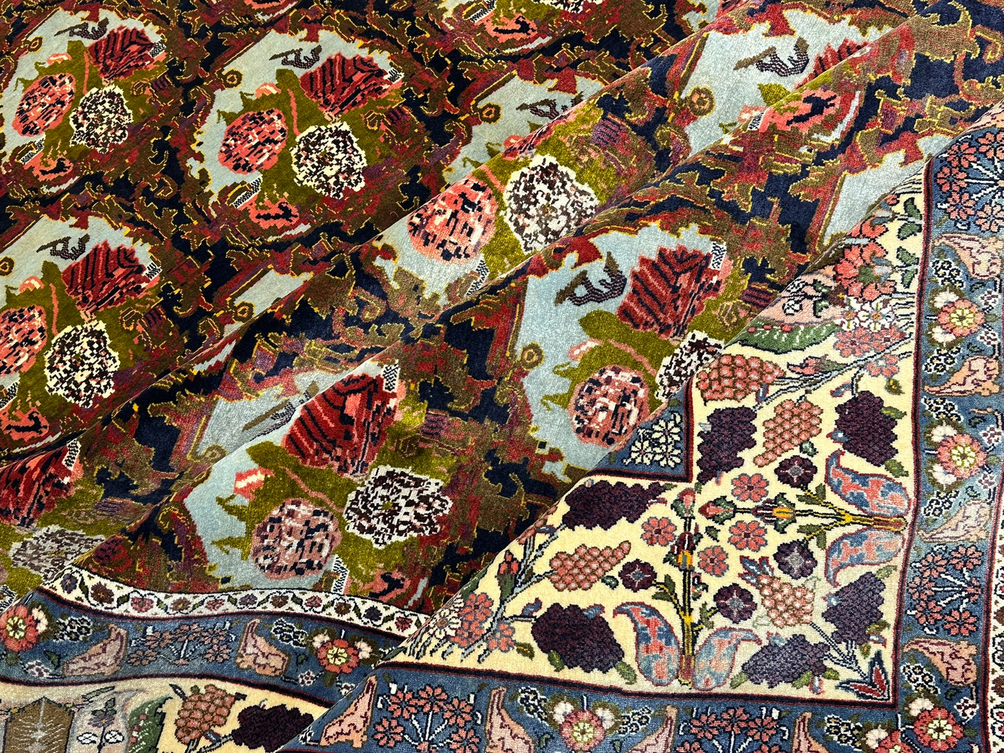 orientteppich handgeknüpft Bidjar SENNEH floral 348x258 cm