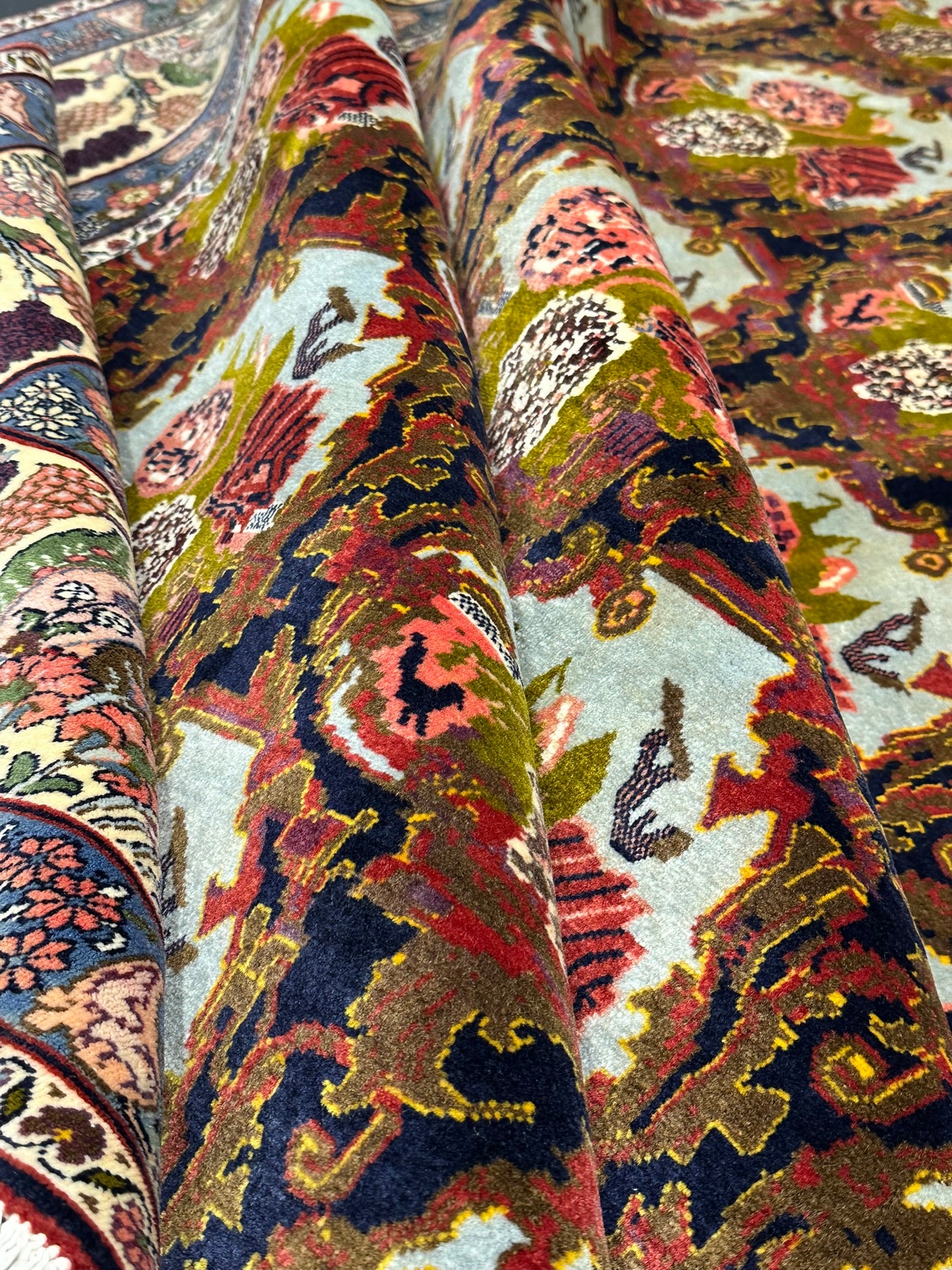 orientteppich handgeknüpft Bidjar SENNEH floral 348x258 cm