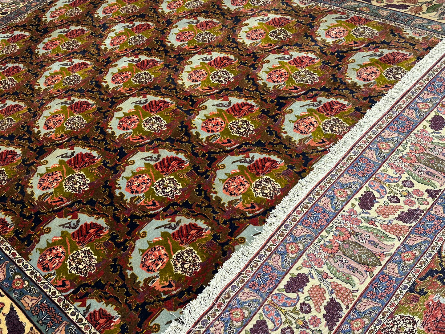 orientteppich handgeknüpft Bidjar SENNEH floral 348x258 cm